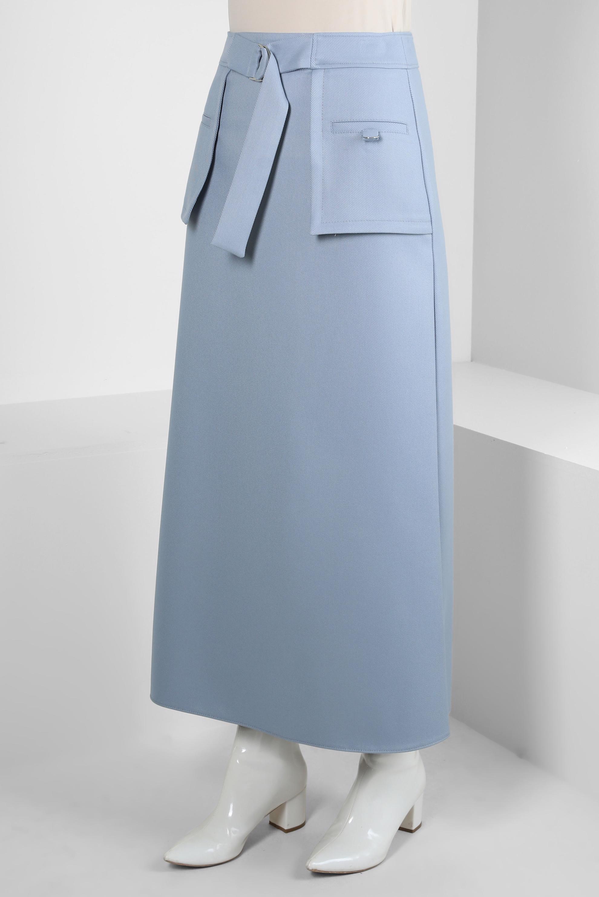 Hijab clothing BLUE SKIRT WITH METAL ACCESSORY 60528