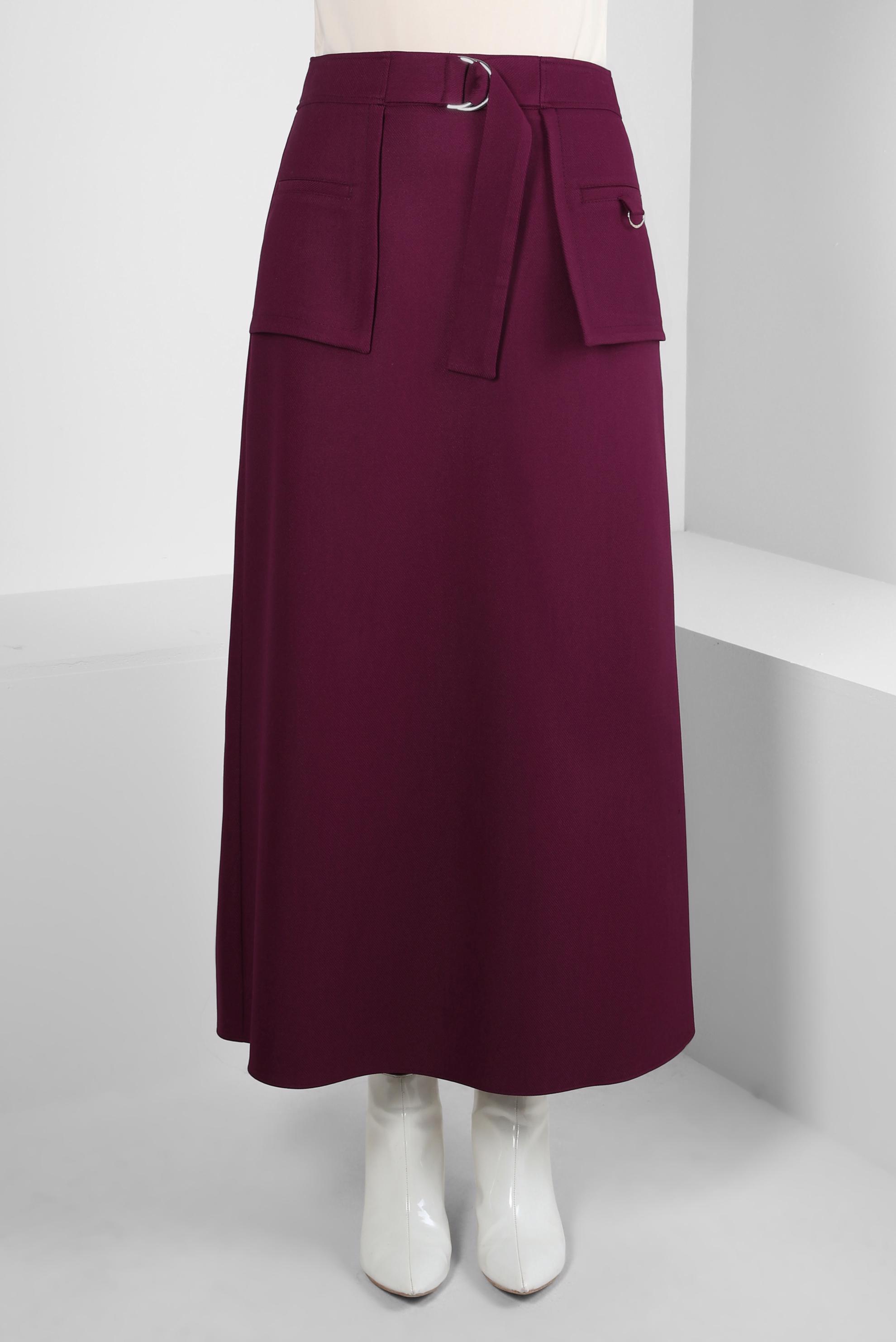 Hijab clothing PURPLE SKIRT WITH METAL ACCESSORY 60528