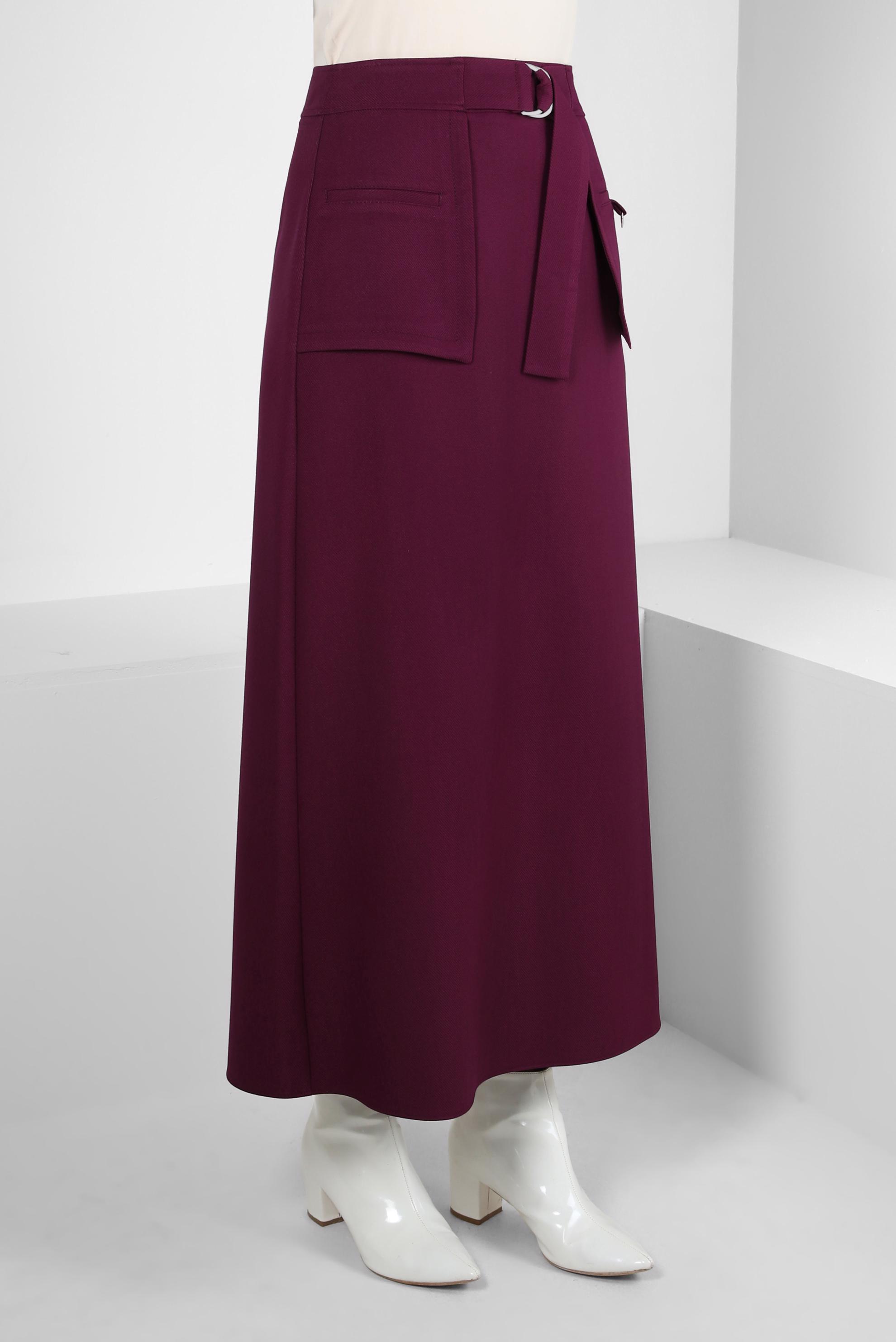 Hijab clothing PURPLE SKIRT WITH METAL ACCESSORY 60528