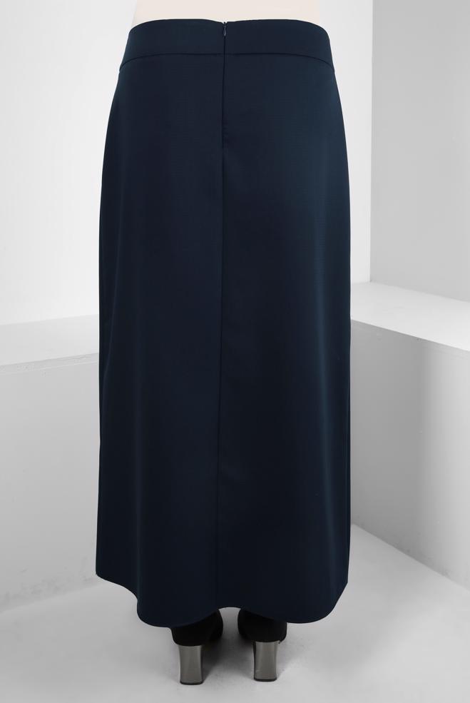 Vêtements hijab BLEU MARINE JUPE AVEC DÉTAIL ACCESSOIRE 60529 - ALVİNA