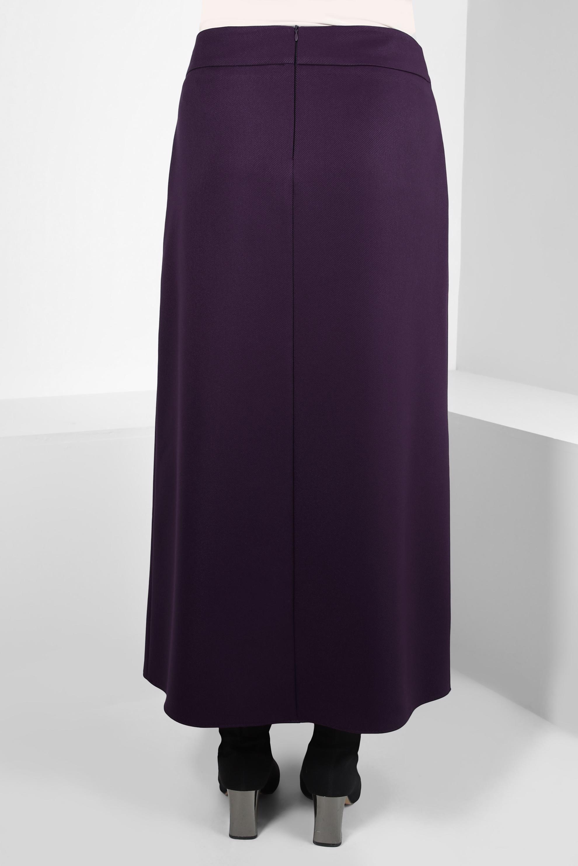 Vêtements hijab POURPRE JUPE AVEC DÉTAIL ACCESSOIRE 60530