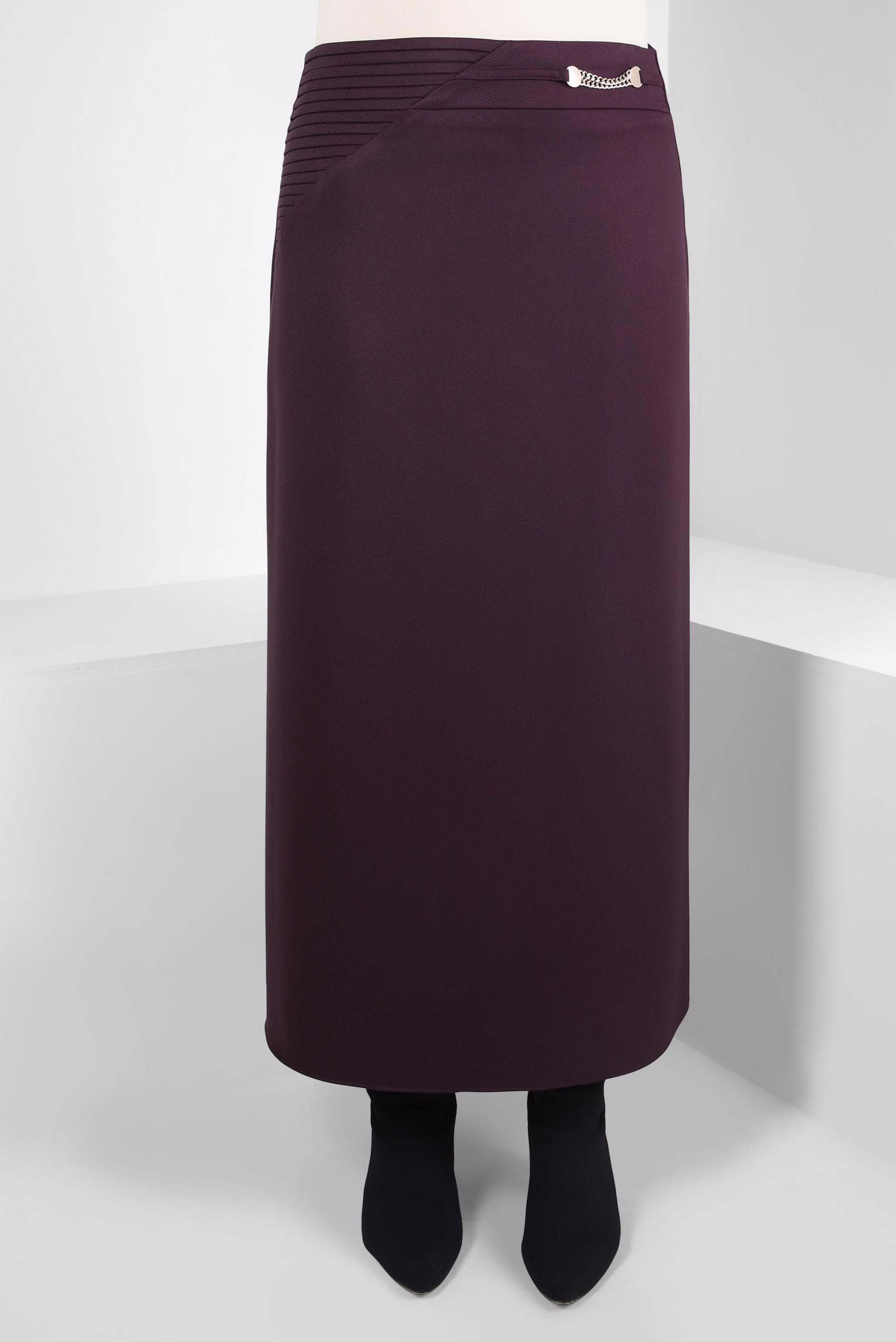 Vêtements hijab PRUNE JUPE AVEC DÉTAIL ACCESSOIRE 60530