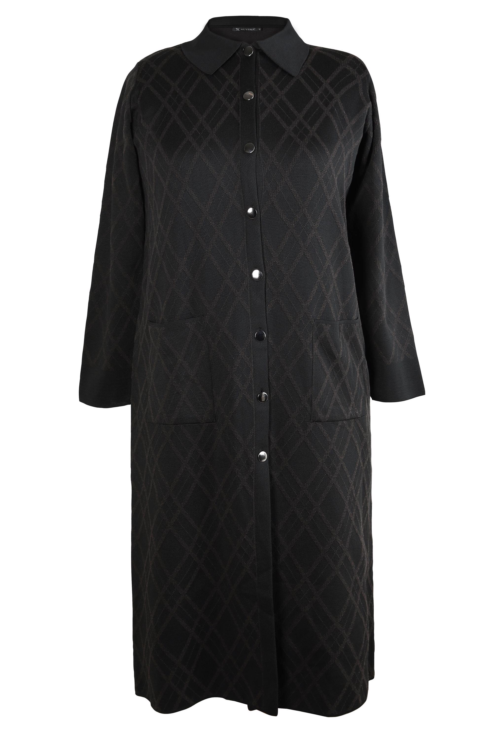 Vêtements hijab BRUN CARDIGAN EN TRICOT À MOTIFS 20450