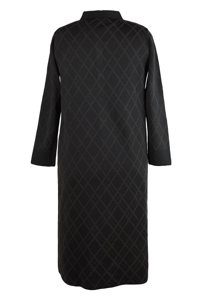 Vêtements hijab BRUN CARDIGAN EN TRICOT À MOTIFS 20450 - ALVİNA