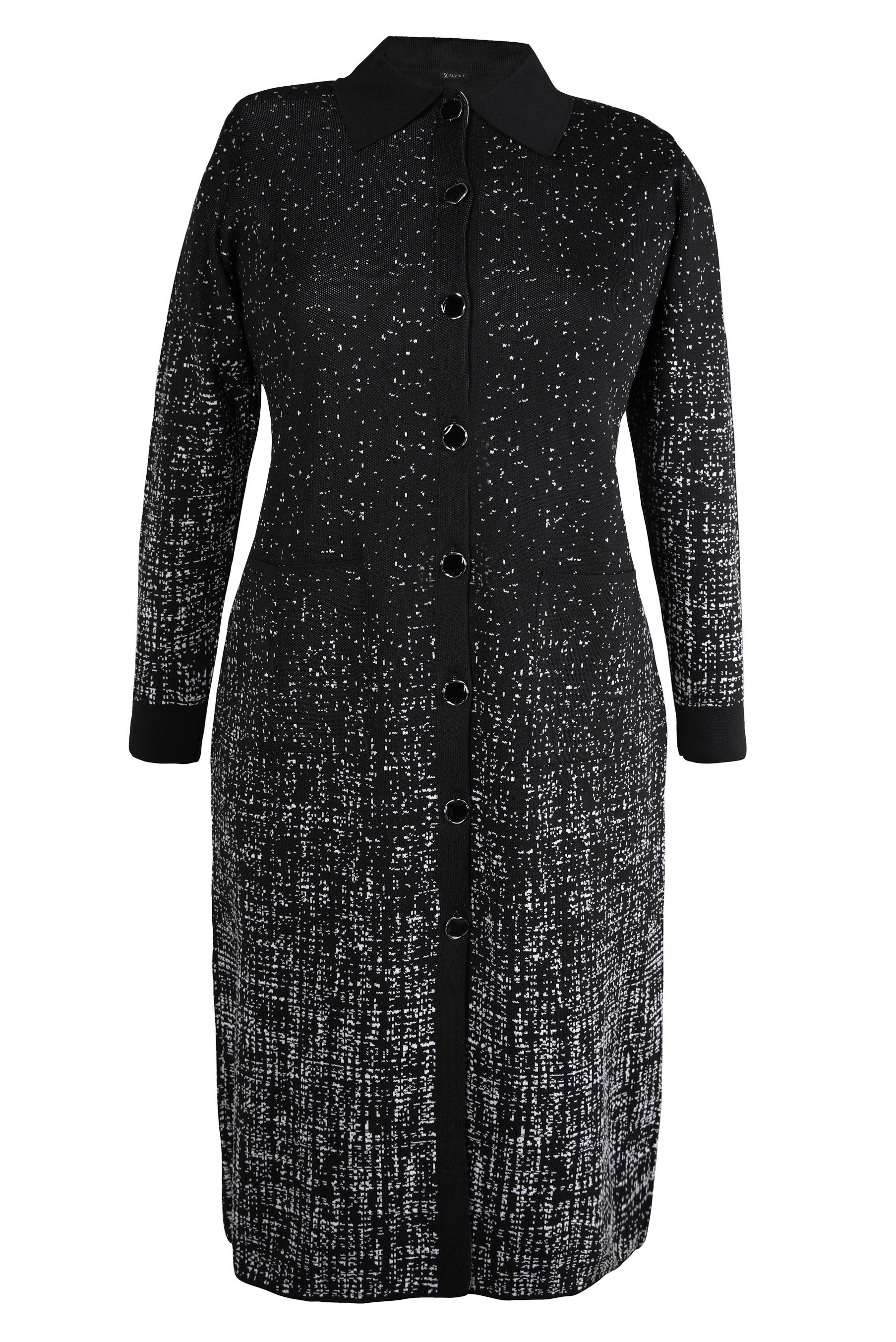 Vêtements hijab NOIR CARDIGAN EN TRICOT BOUTONS 20452