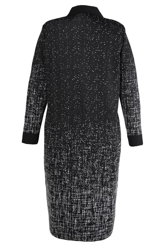 Vêtements hijab NOIR CARDIGAN EN TRICOT BOUTONS 20452 - ALVİNA