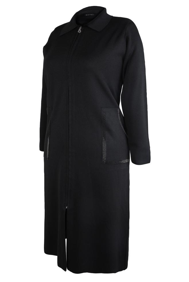 Vêtements hijab NOIR GILET EN MAILLE 20454 - ALVİNA