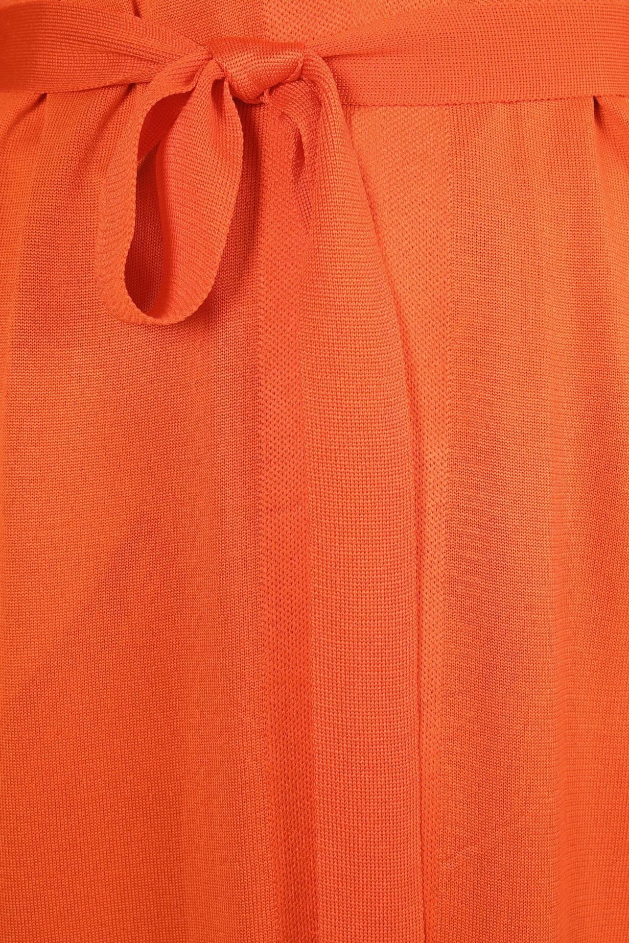 Tesettür giyim TURUNCU KUŞAKLI TRİKO HIRKA 44076