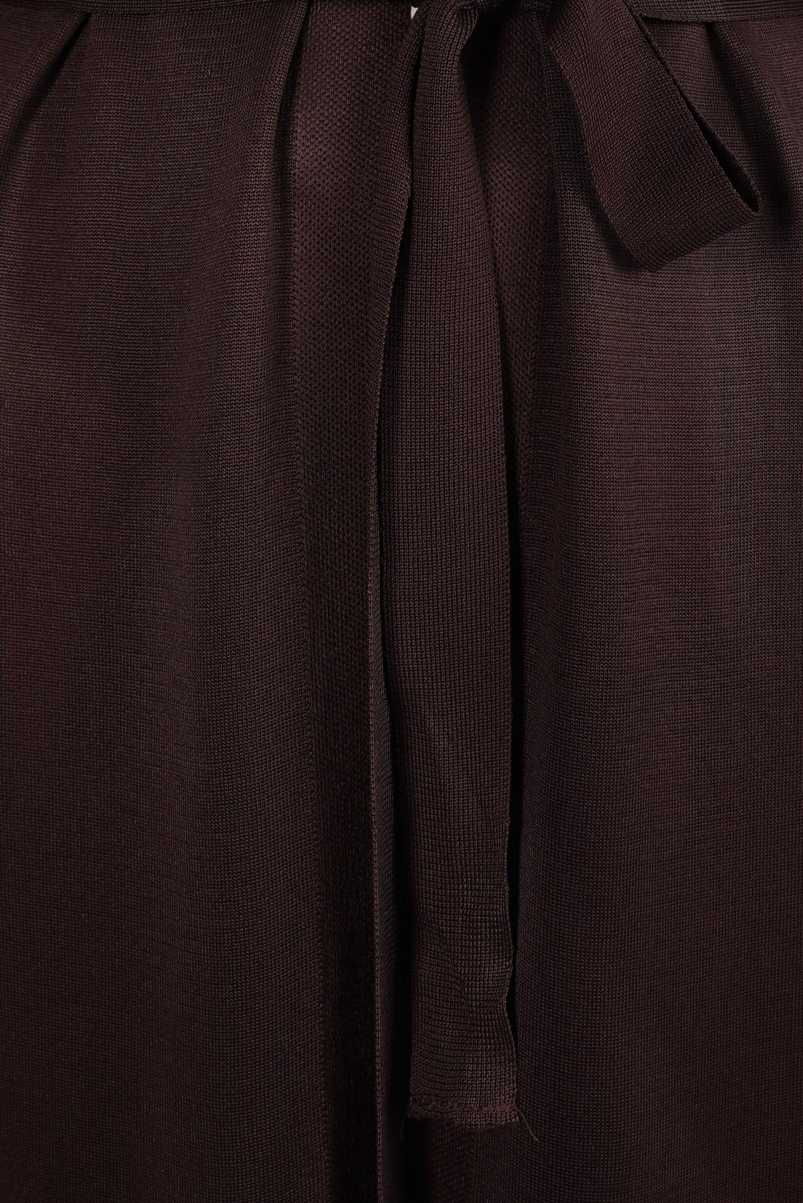 Tesettür giyim KAHVE KUŞAKLI TRİKO HIRKA 44076