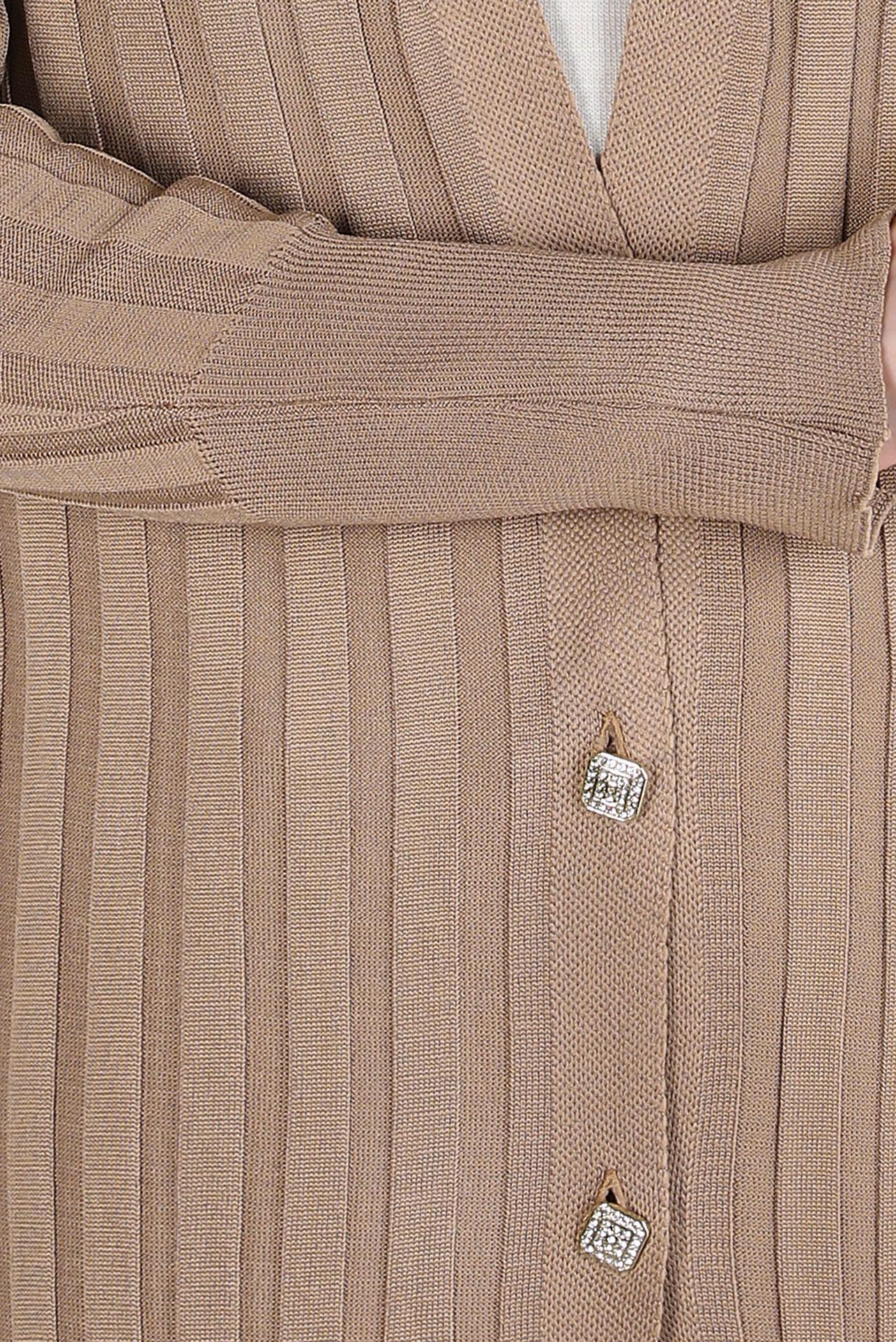 Tesettür giyim KAHVE TRİKO HIRKA 44077