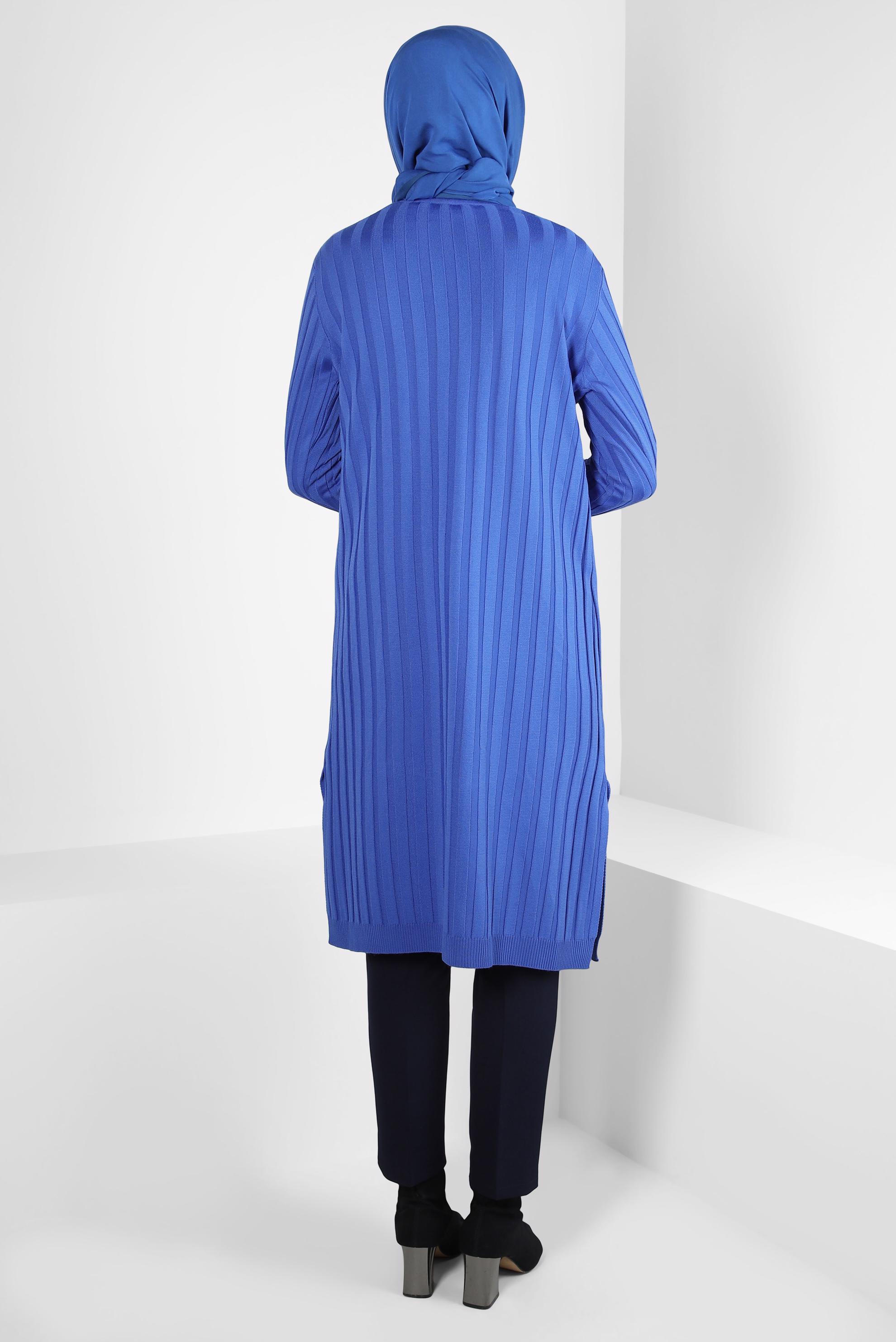 Tesettür giyim LACİVERT TRİKO HIRKA 44077