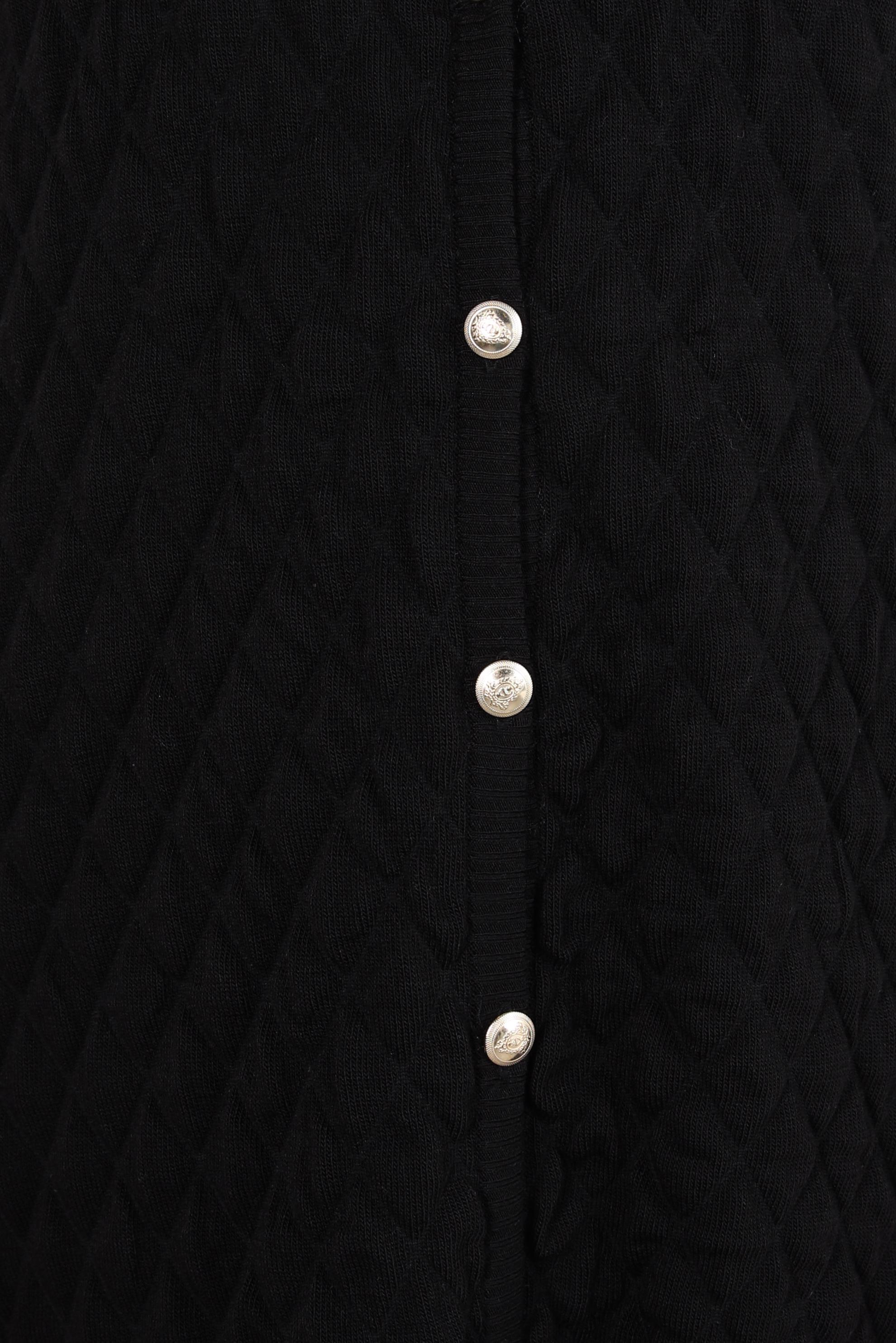 Tesettür giyim SİYAH KAPİTONE DESENLİ TRİKO HIRKA 44079