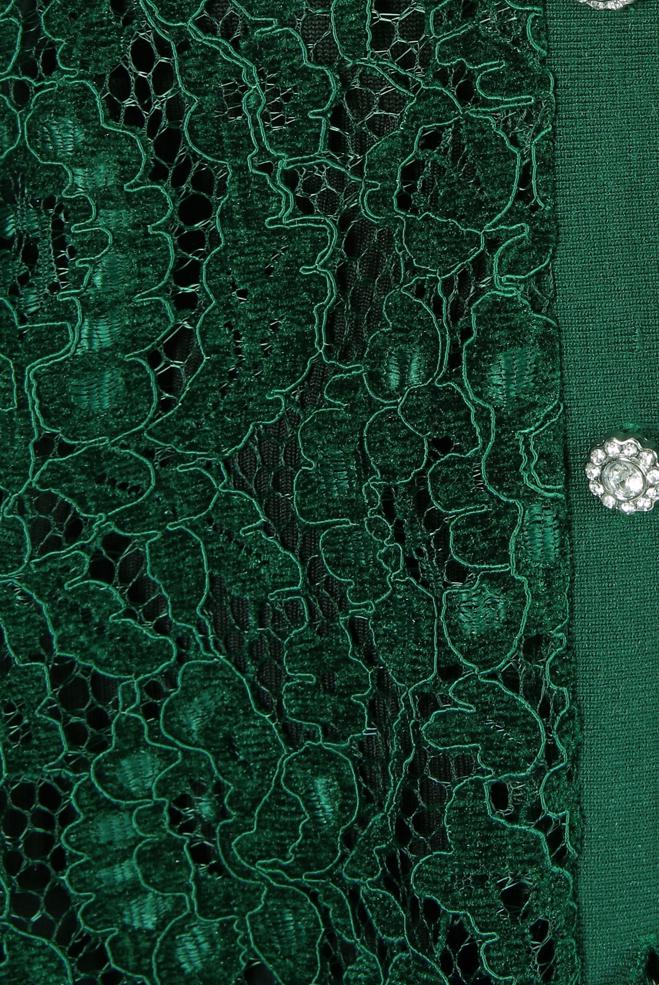 Vêtements hijab VERT CARDIGAN GUIPURÉ 44308 - ALVİNA