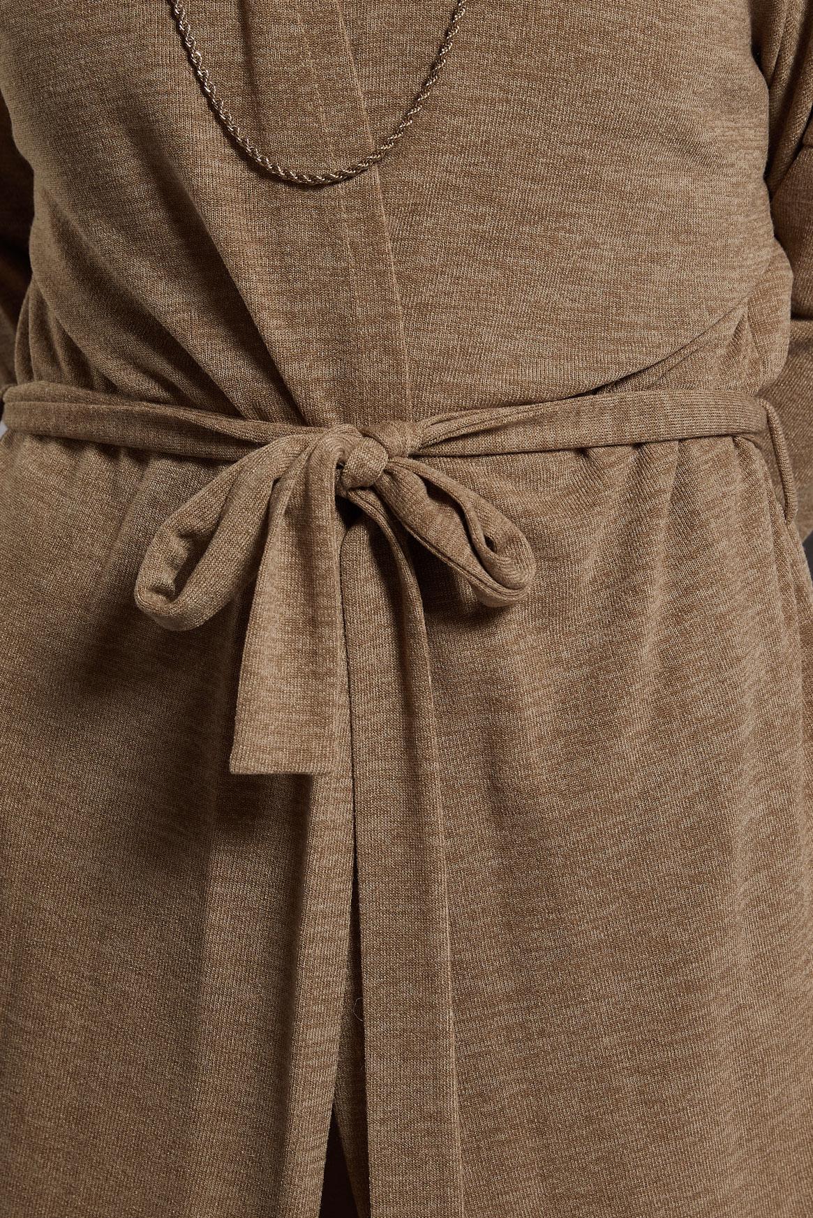 Vêtements hijab BRUN CARDIGAN CEINTURE 44337