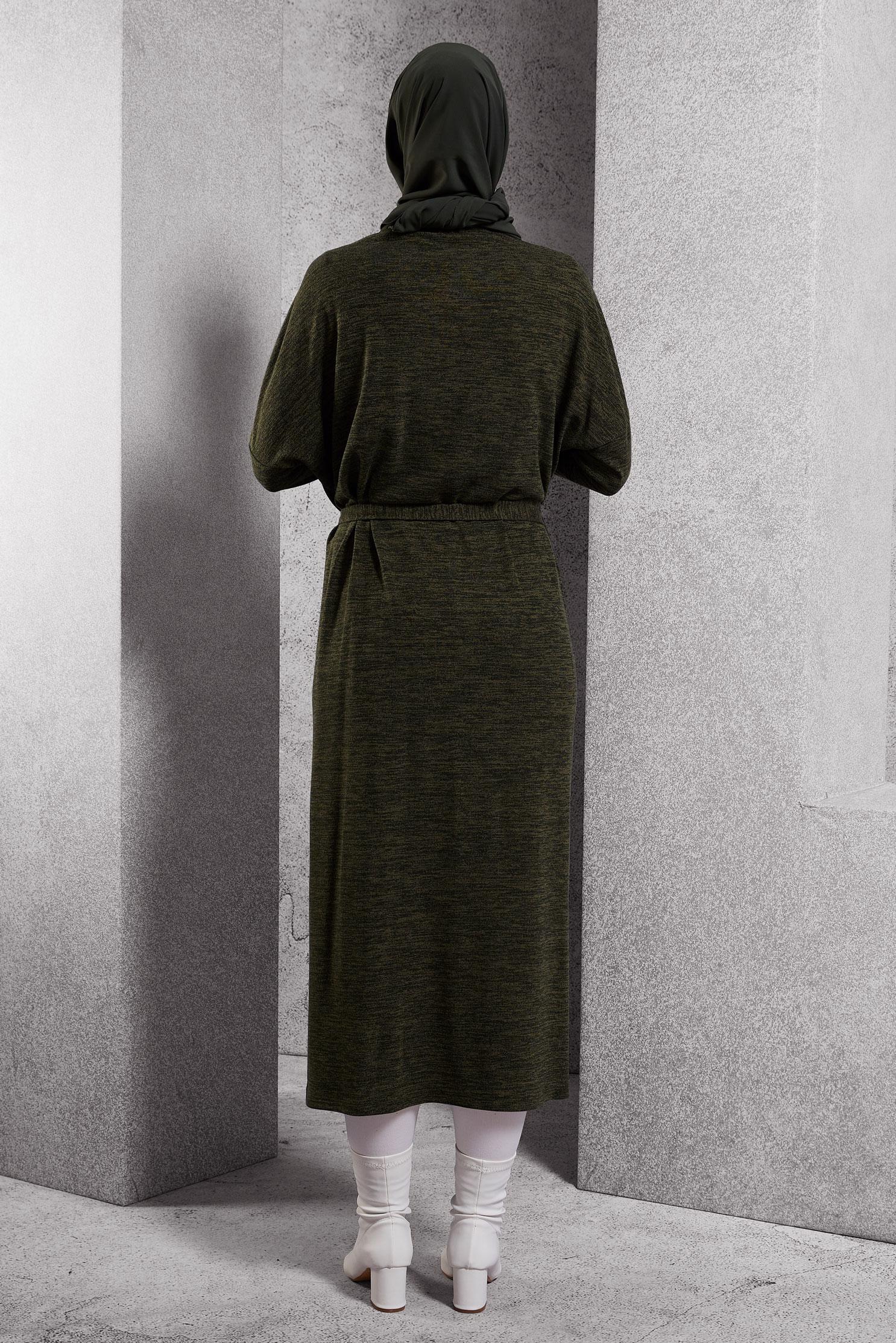 Vêtements hijab KAKI CARDIGAN CEINTURE 44337