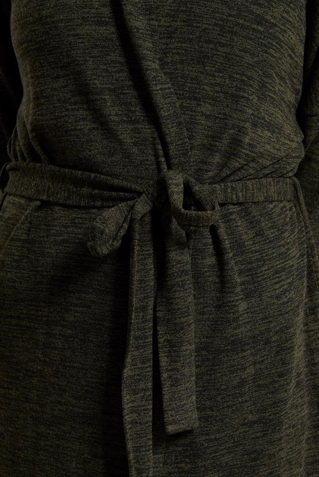 Vêtements hijab KAKI CARDIGAN CEINTURE 44337 - ALVİNA