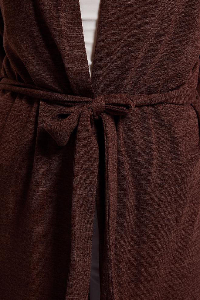 Vêtements hijab ORANGE CARDIGAN CEINTURE 44337 - ALVİNA