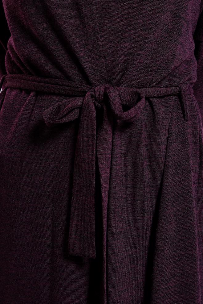 Vêtements hijab PRUNE CARDIGAN CEINTURE 44337 - ALVİNA