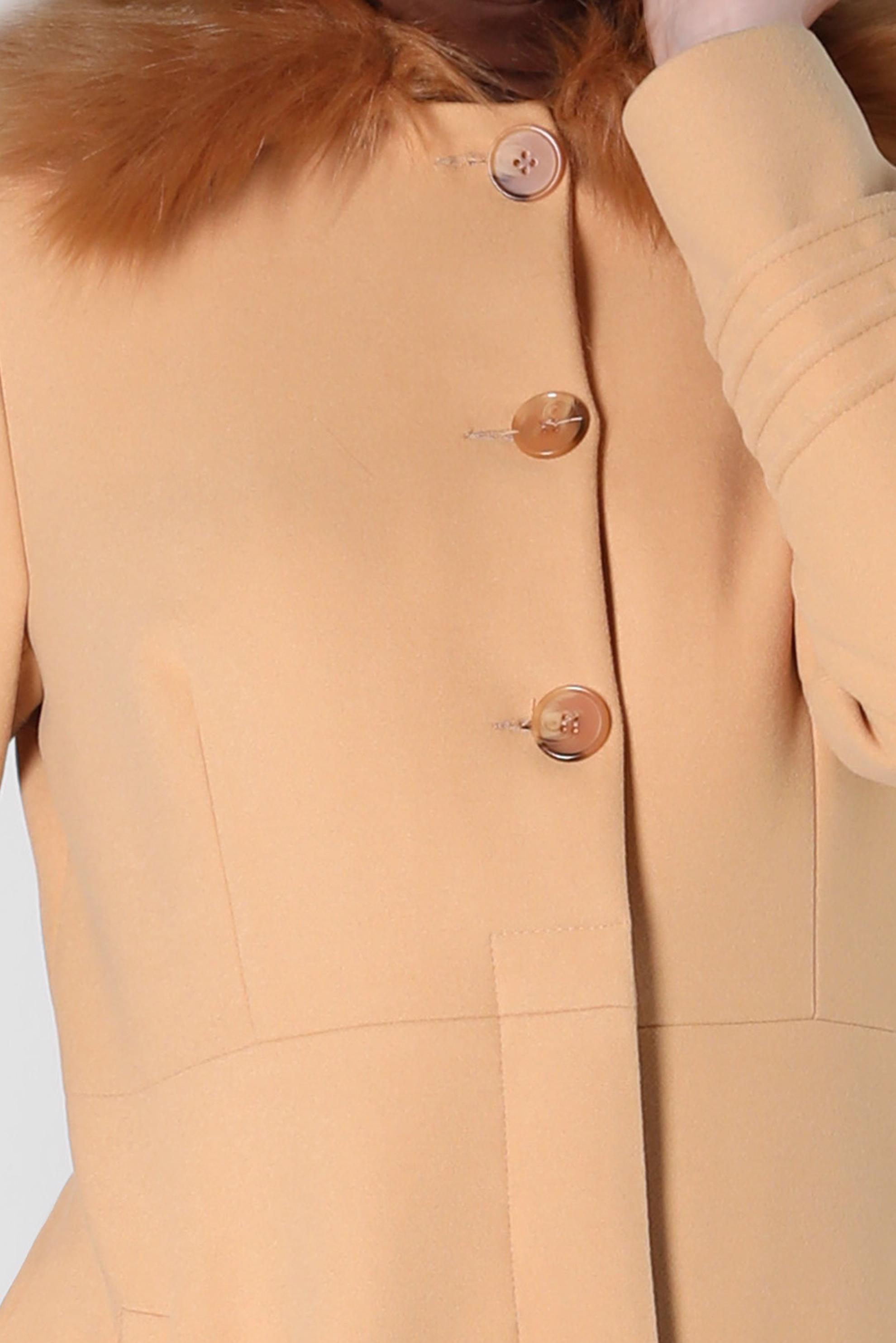 Tesettür giyim KAHVE KÜRK DETAYLI KABAN 90403