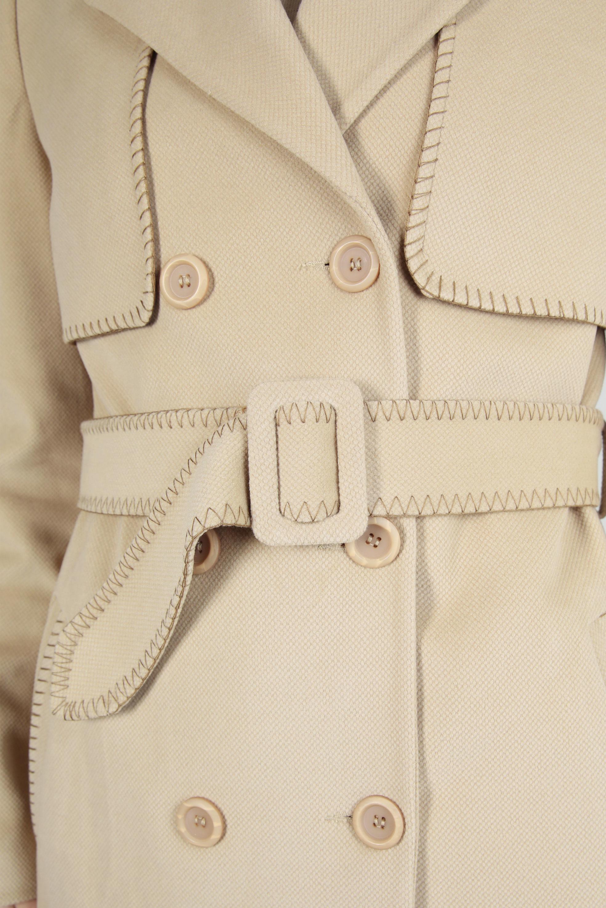 Tesettür giyim KAHVE KEMERLİ KRUVAZE YAKA KABAN 90415