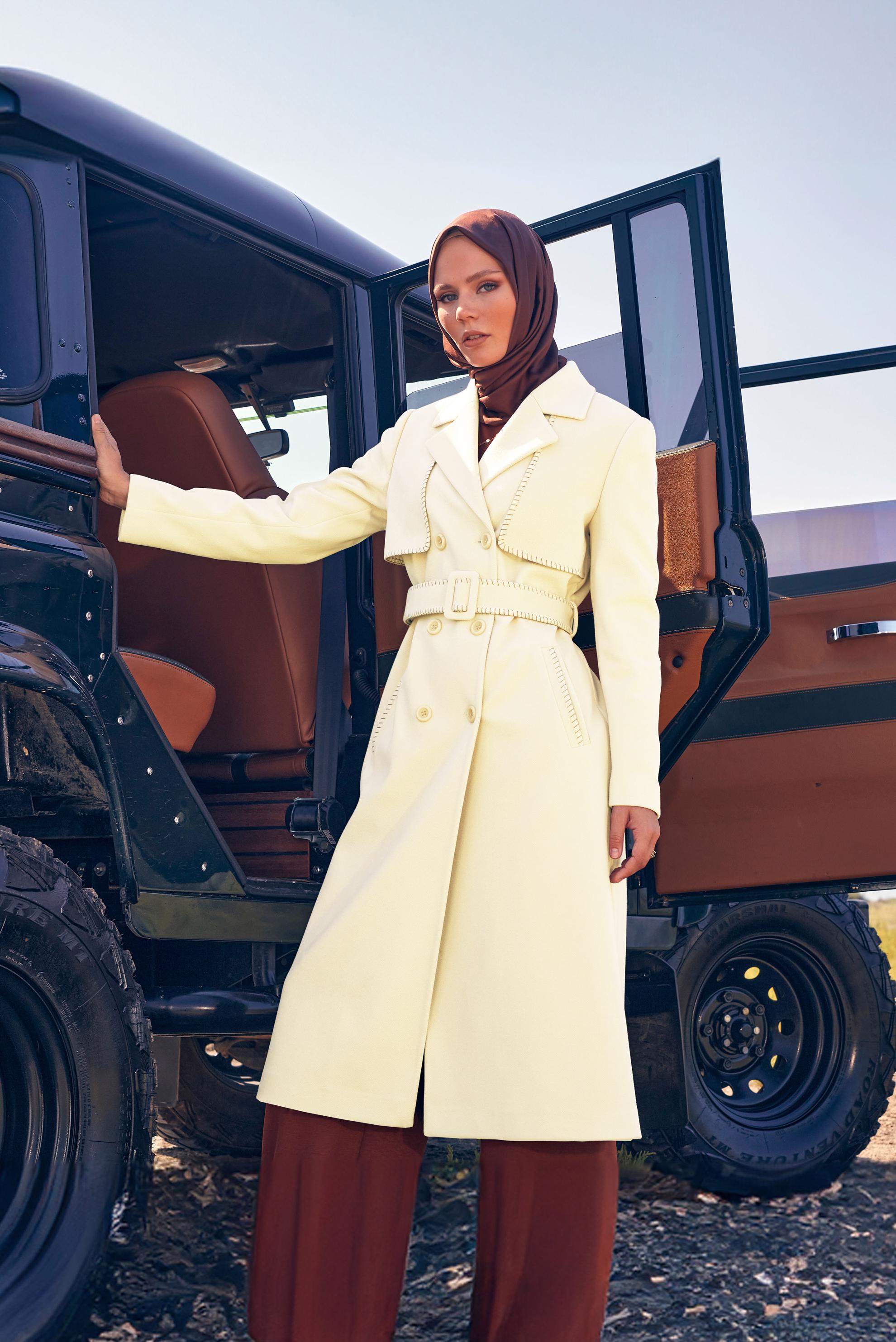 Vêtements hijab ÉCRUE CABAN CEINTURE 90415