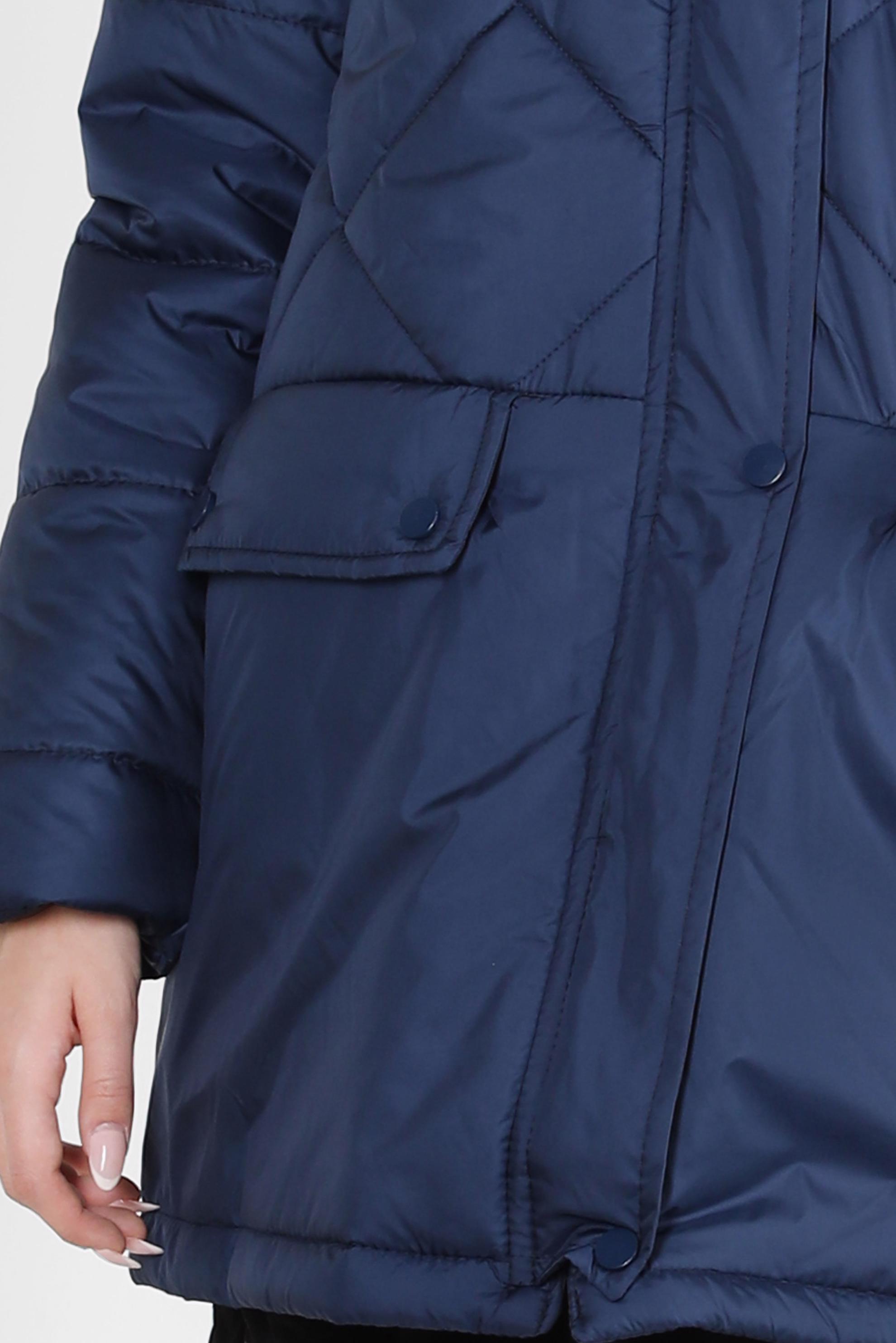 Tesettür giyim LACİVERT KAPÜŞONLU ŞİŞME KABAN 90425