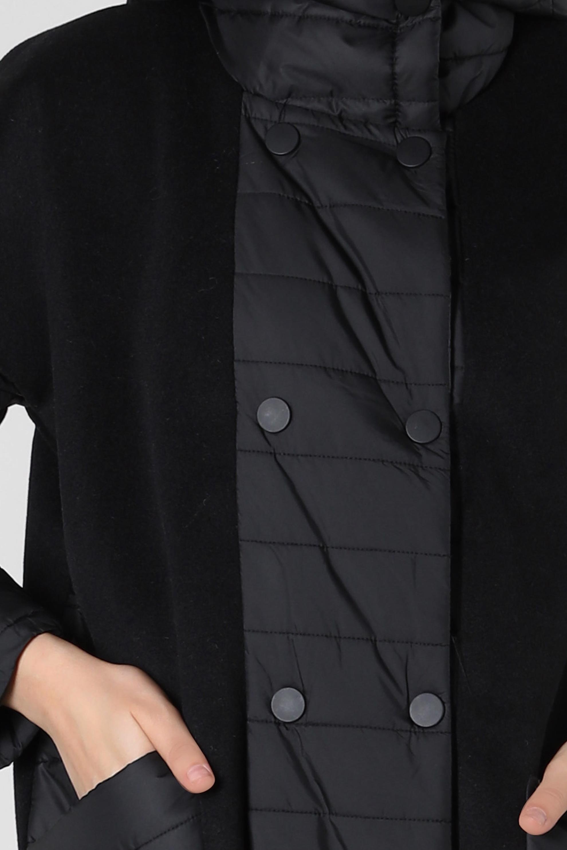 Hijab clothing BLACK HOODED COAT 90429