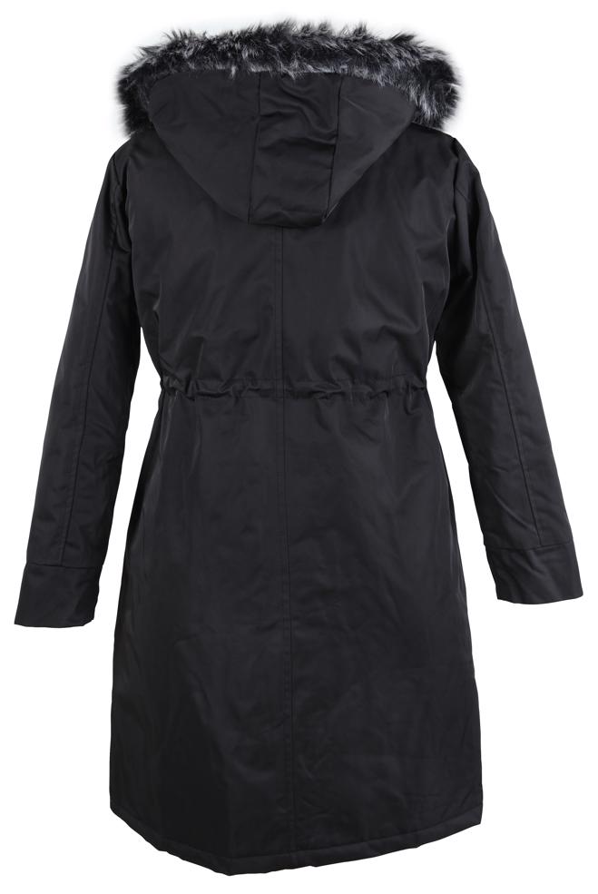 Hijab clothing BLACK HOODED COAT 90436 - ALVİNA