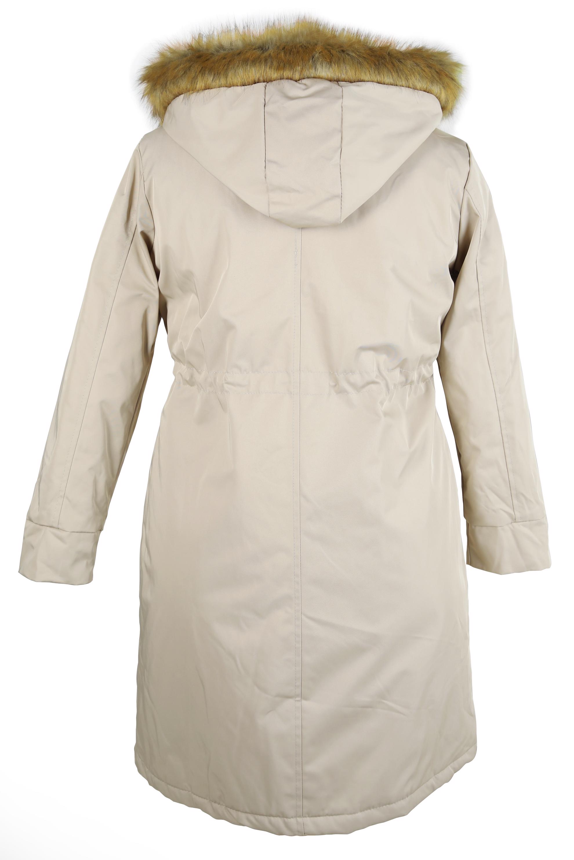 Hijab clothing BEIGE HOODED COAT 90436