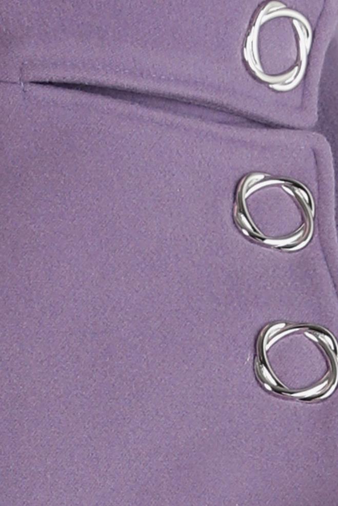 Tesettür giyim MOR KEMERLİ KABAN 90437 - ALVİNA