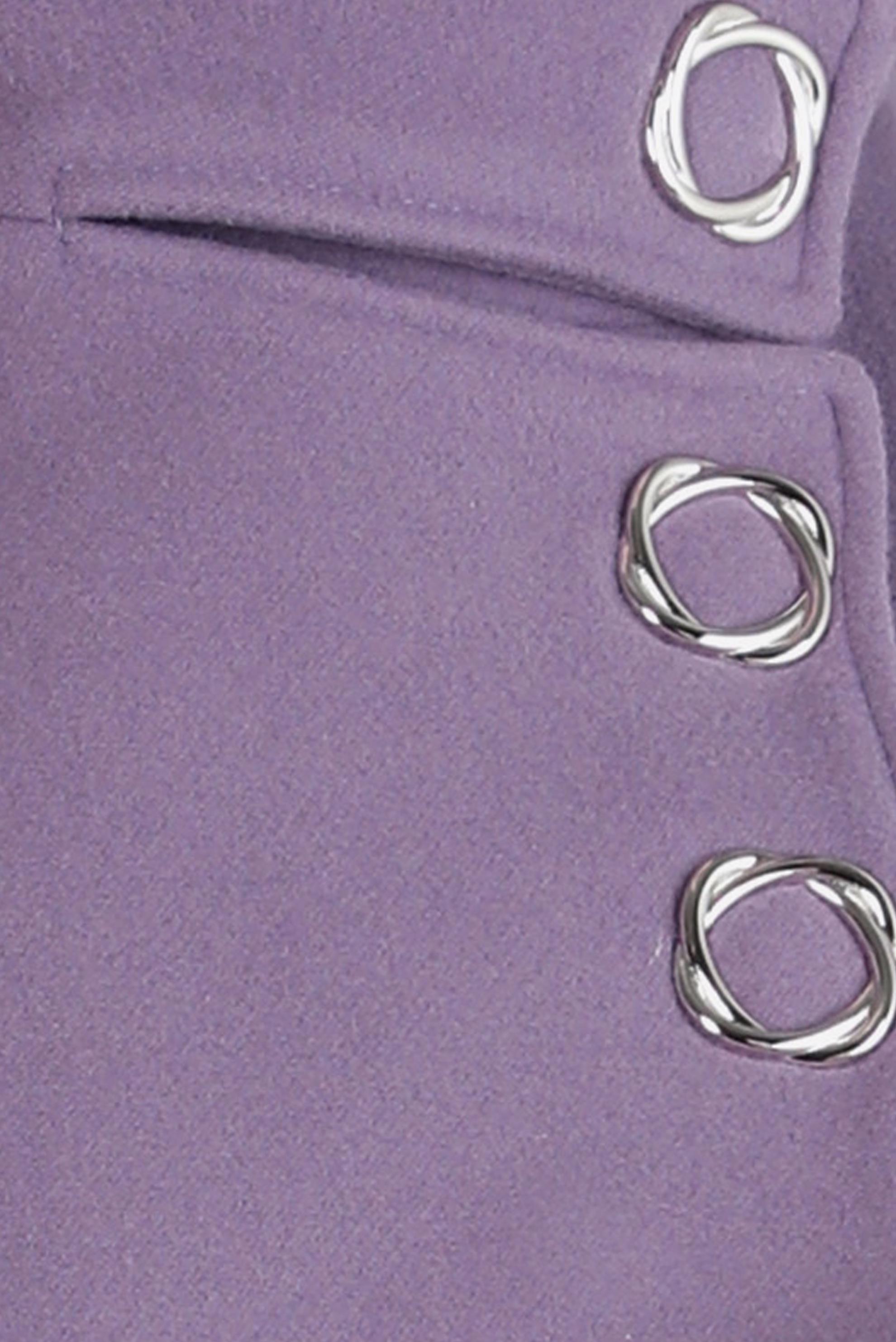 Tesettür giyim MOR KEMERLİ KABAN 90437