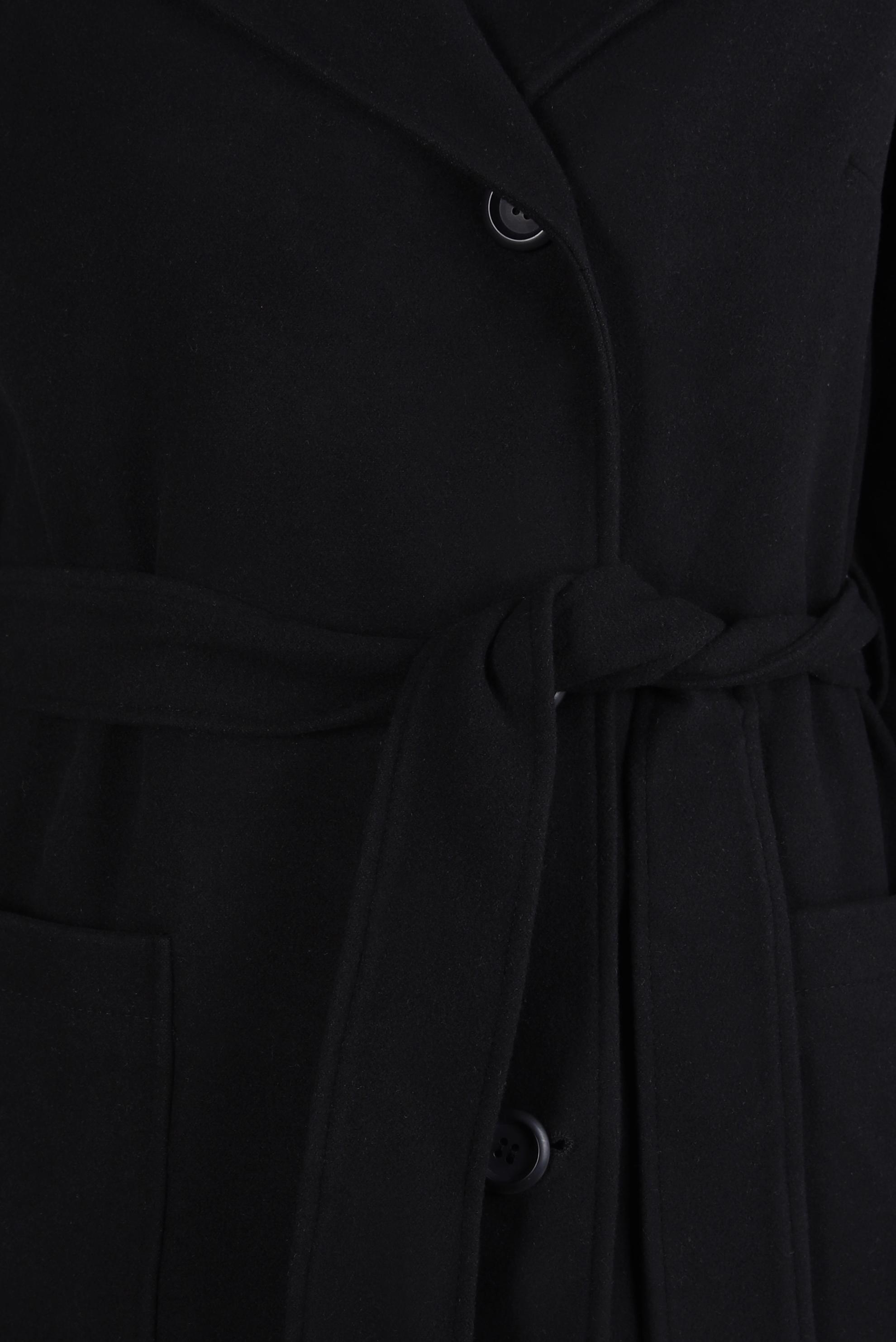 Tesettür giyim SİYAH KUŞAKLI KABAN 90445