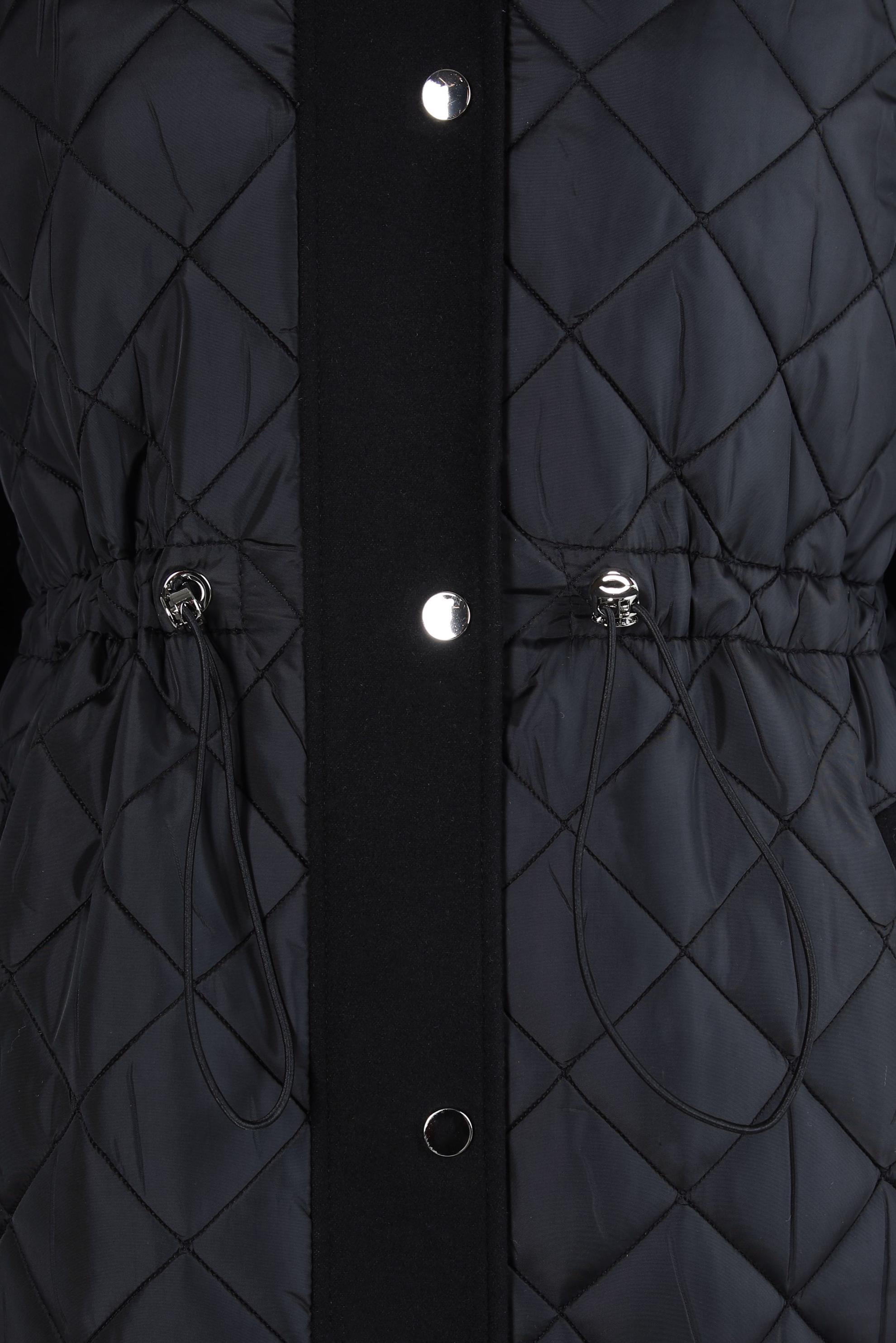 Tesettür giyim SİYAH ÇITÇITLI KAPİTONE KABAN 90447