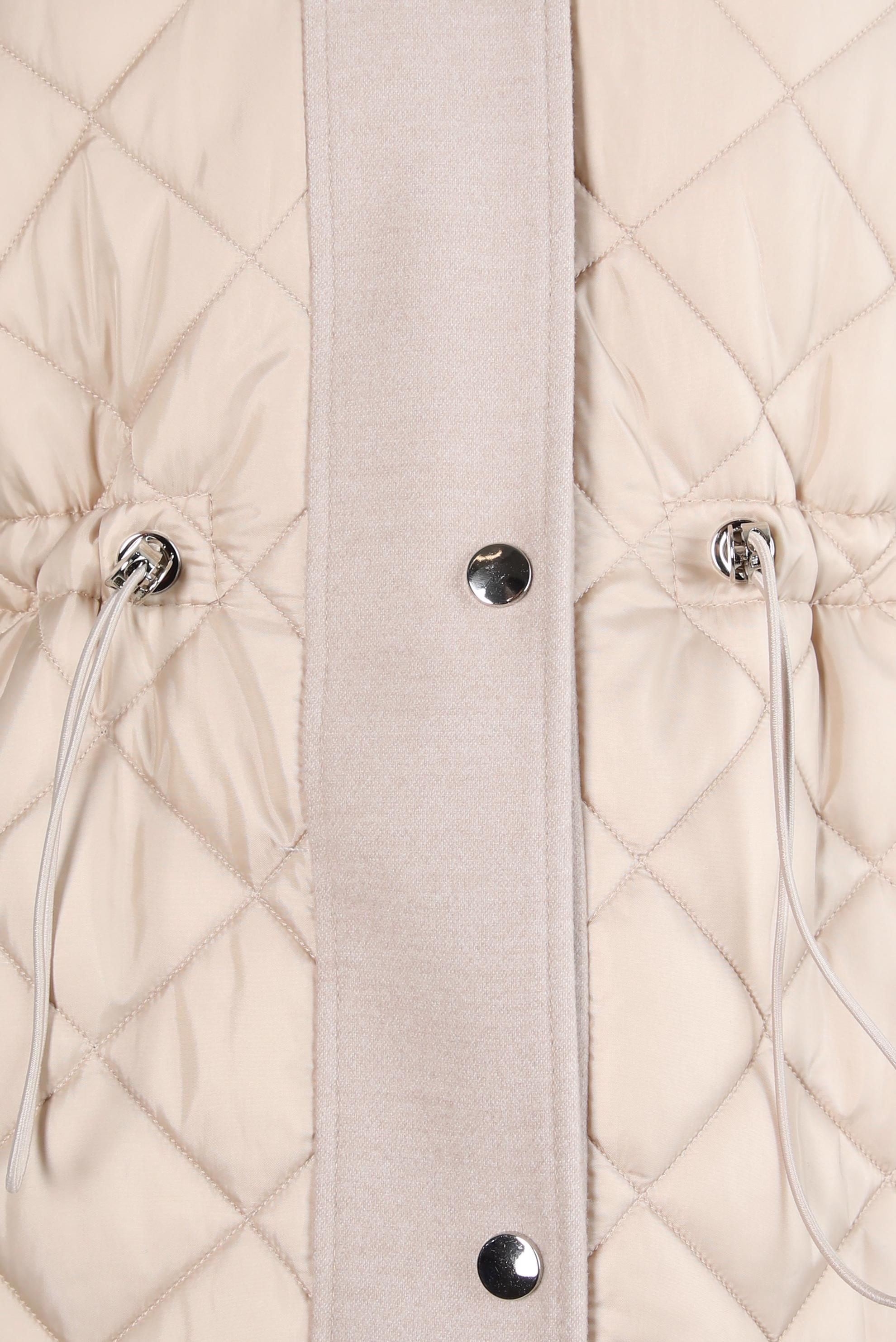 Tesettür giyim BEJ ÇITÇITLI KAPİTONE KABAN 90447