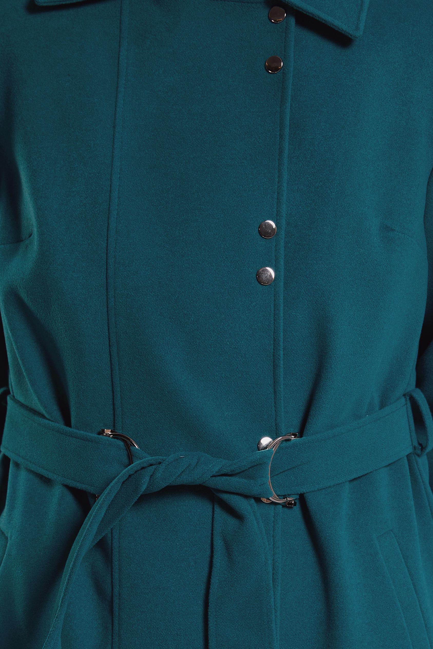 Tesettür giyim MAVİ KUŞAKLI ÇITÇITLI KABAN 90449