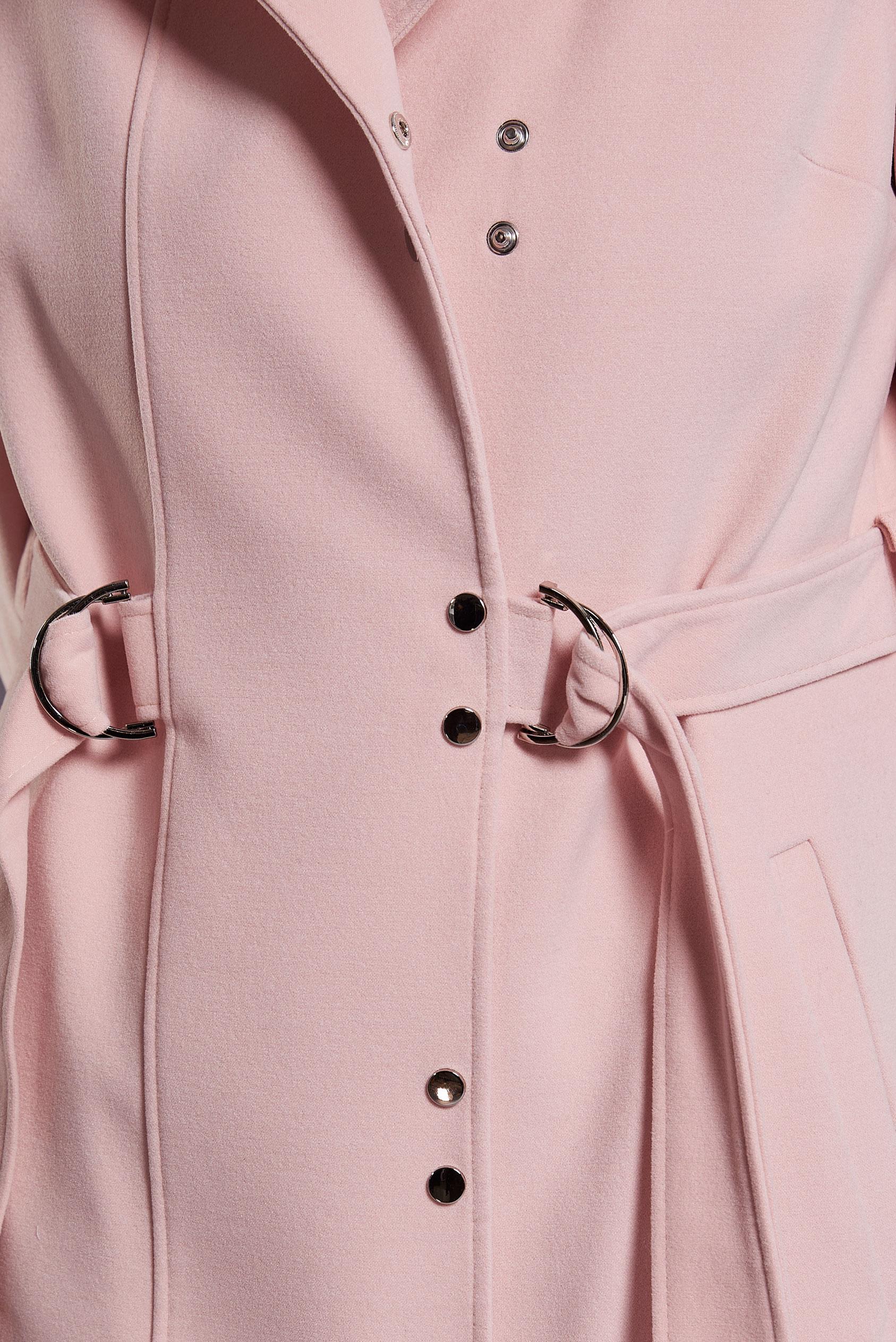 Tesettür giyim PUDRA KUŞAKLI ÇITÇITLI KABAN 90449