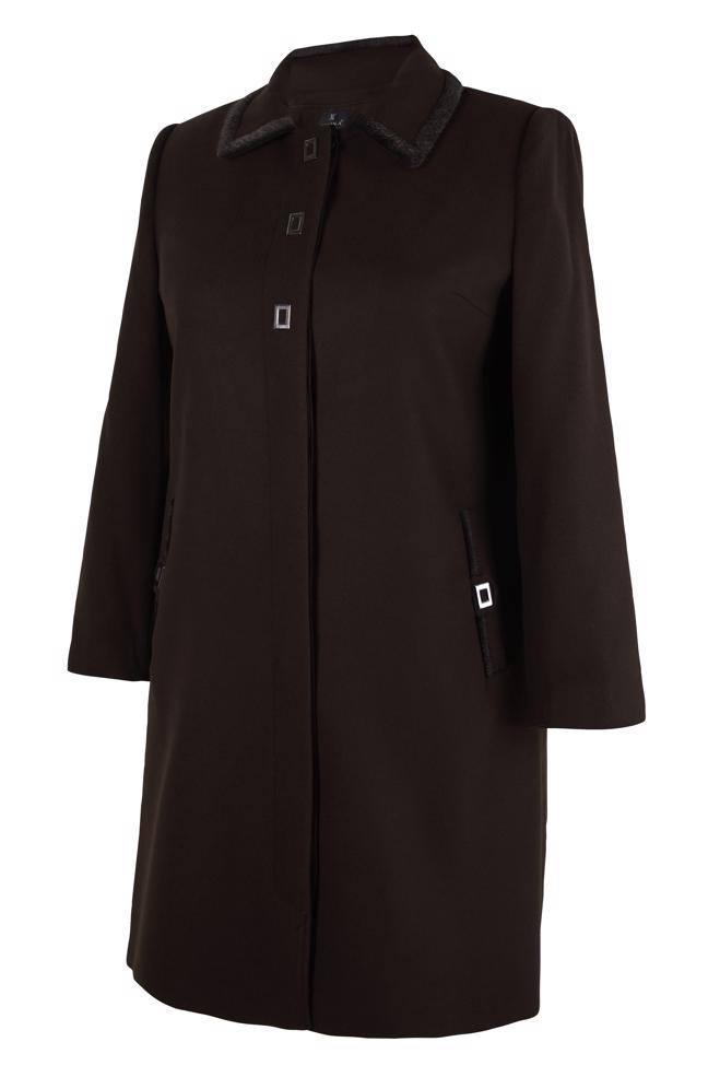 Hijab clothing BROWN COAT WITH ACCESSORY DETAIL 90451 - ALVİNA