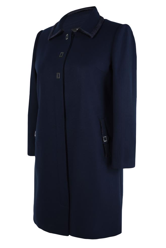Hijab clothing NAVY BLUE COAT WITH ACCESSORY DETAIL 90451 - ALVİNA