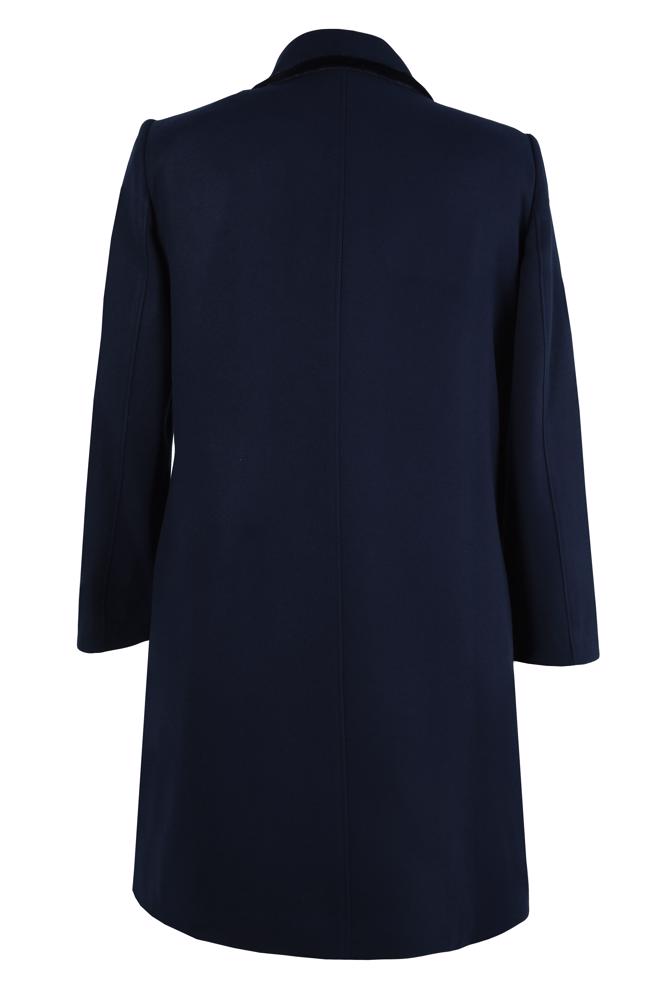 Hijab clothing NAVY BLUE COAT WITH ACCESSORY DETAIL 90451 - ALVİNA