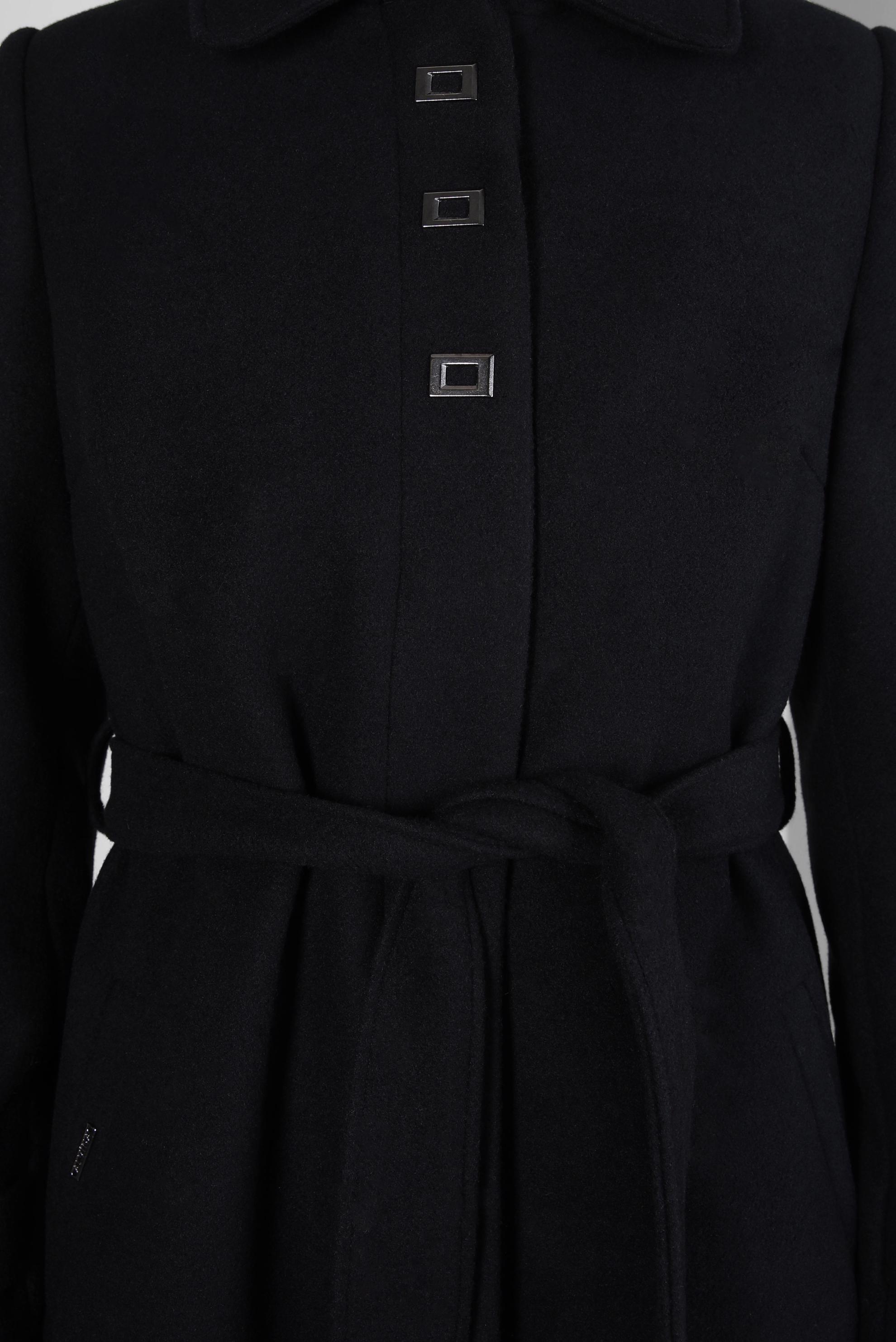 Tesettür giyim SİYAH KUŞAKLI DÜĞMELİ KABAN 90456