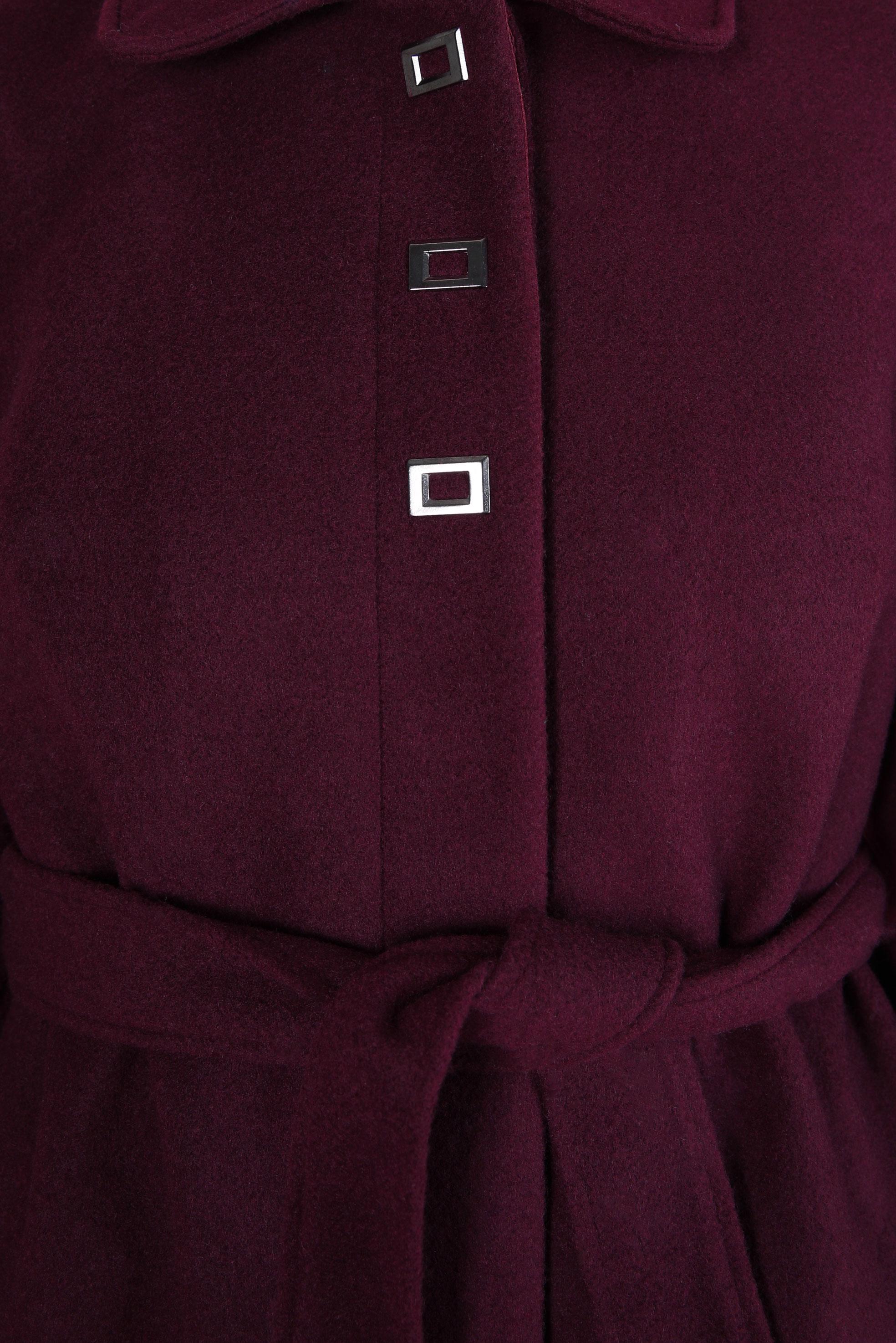 Tesettür giyim BORDO KUŞAKLI DÜĞMELİ KABAN 90456