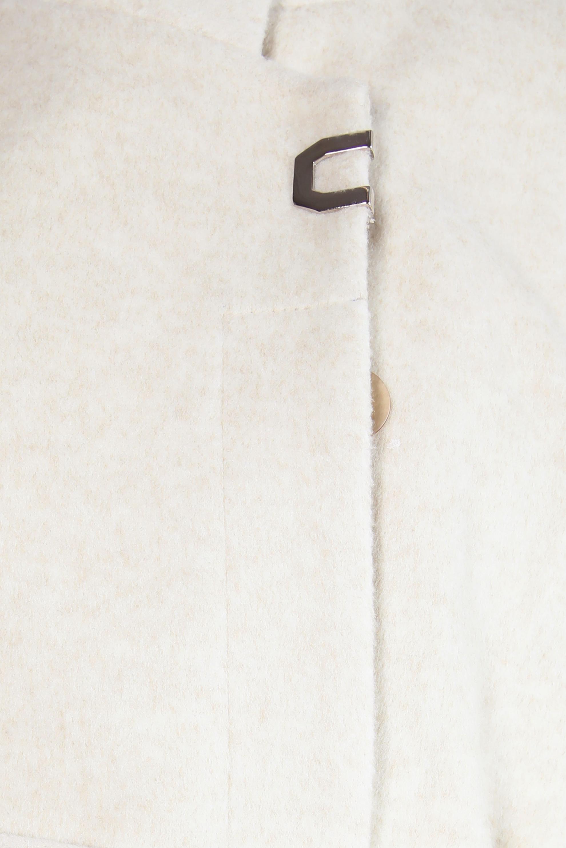 Tesettür giyim EKRU KUŞAKLI CEPLİ KABAN 90459