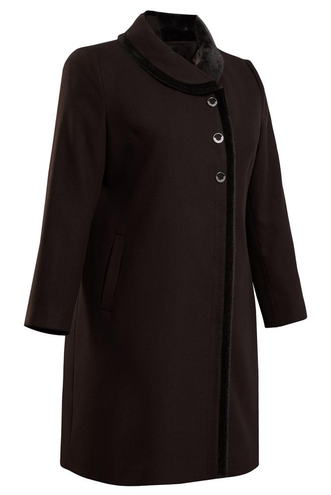 Hijab clothing BROWN PLUS SIZE COAT 90460 - ALVİNA
