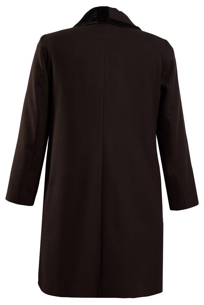 Hijab clothing BROWN PLUS SIZE COAT 90460 - ALVİNA