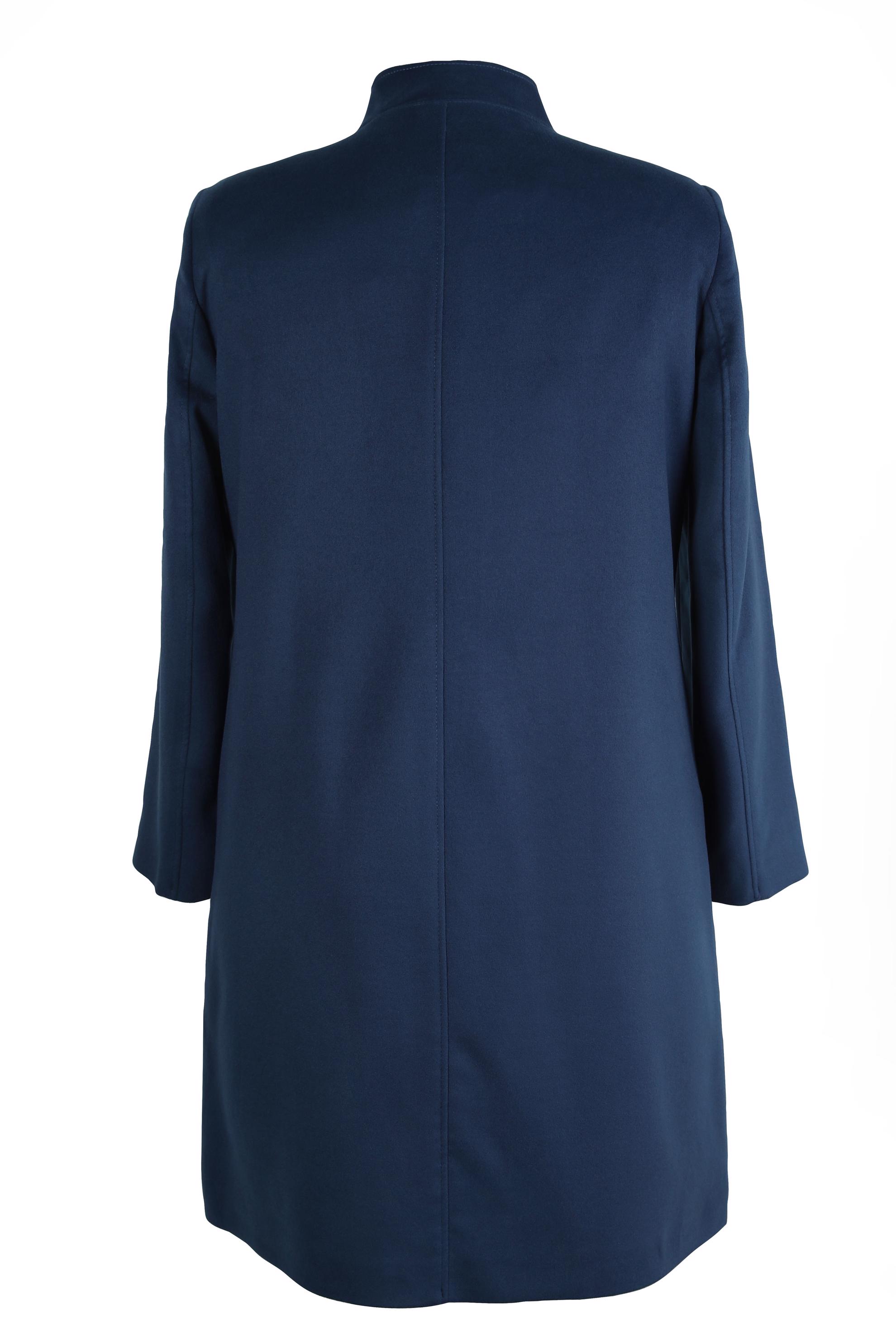 Hijab clothing NAVY BLUE STAND-UP COLLAR COAT 90468