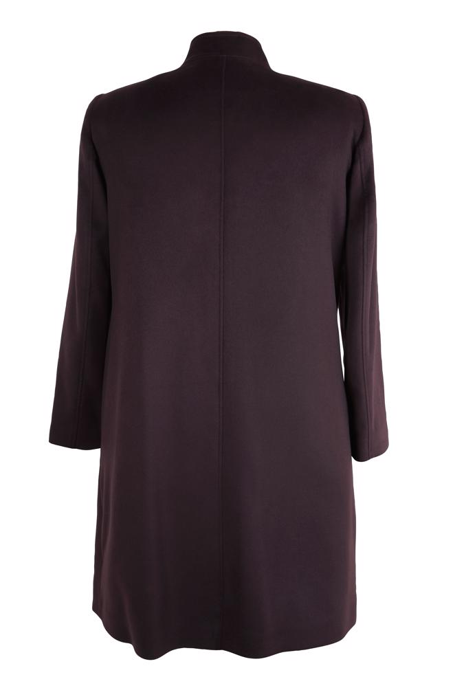 Tesettür giyim BORDO DİK YAKA BÜYÜK BEDEN KABAN 90468 - ALVİNA