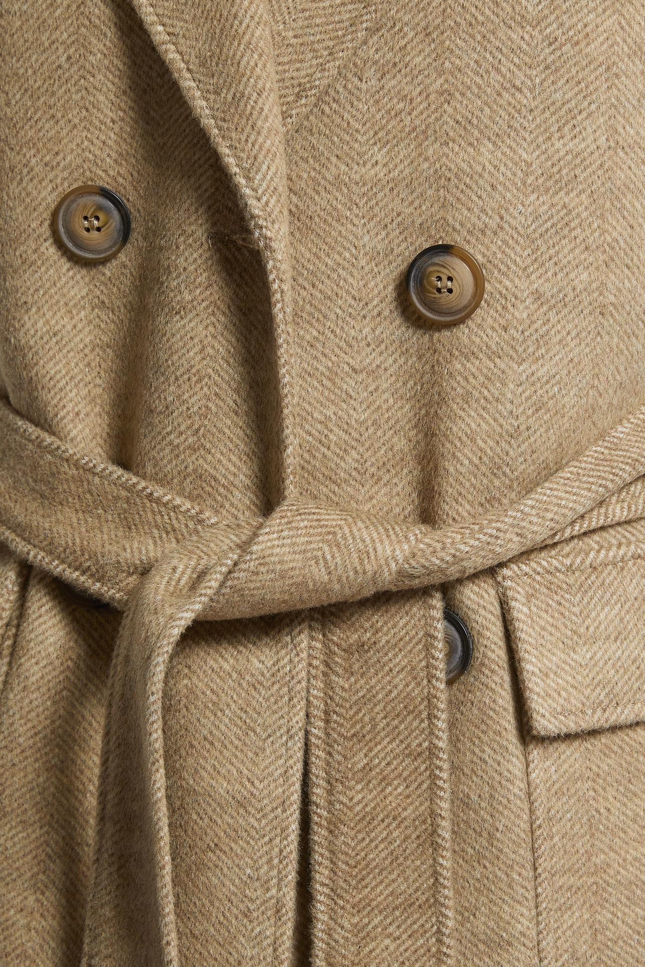 Tesettür giyim VİZON KUŞAKLI KABAN 90470