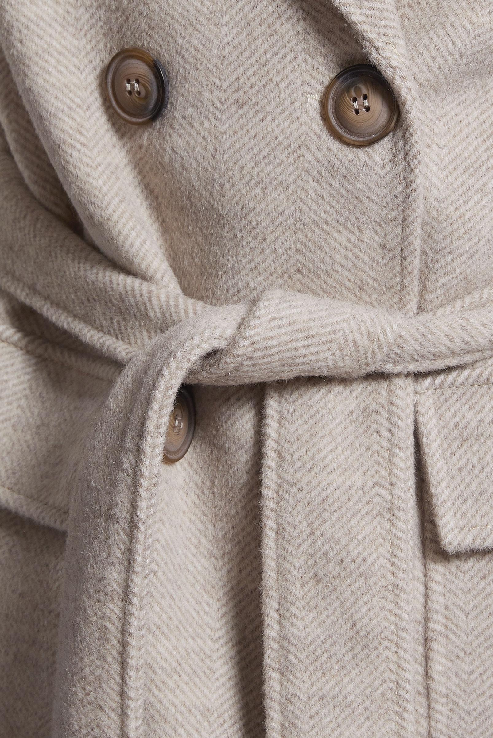 Tesettür giyim BEJ KUŞAKLI KABAN 90470