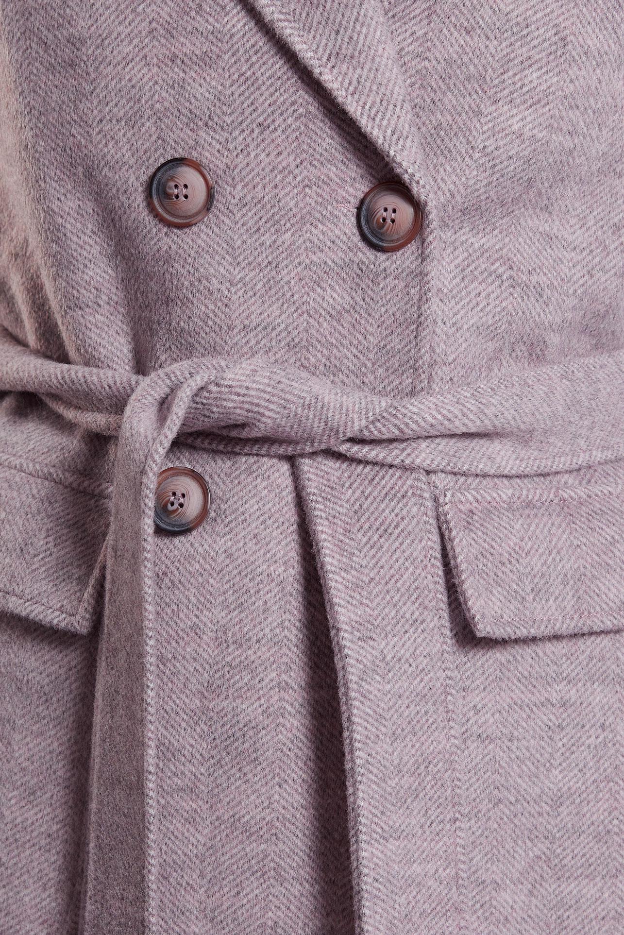 Tesettür giyim MOR KUŞAKLI KABAN 90470