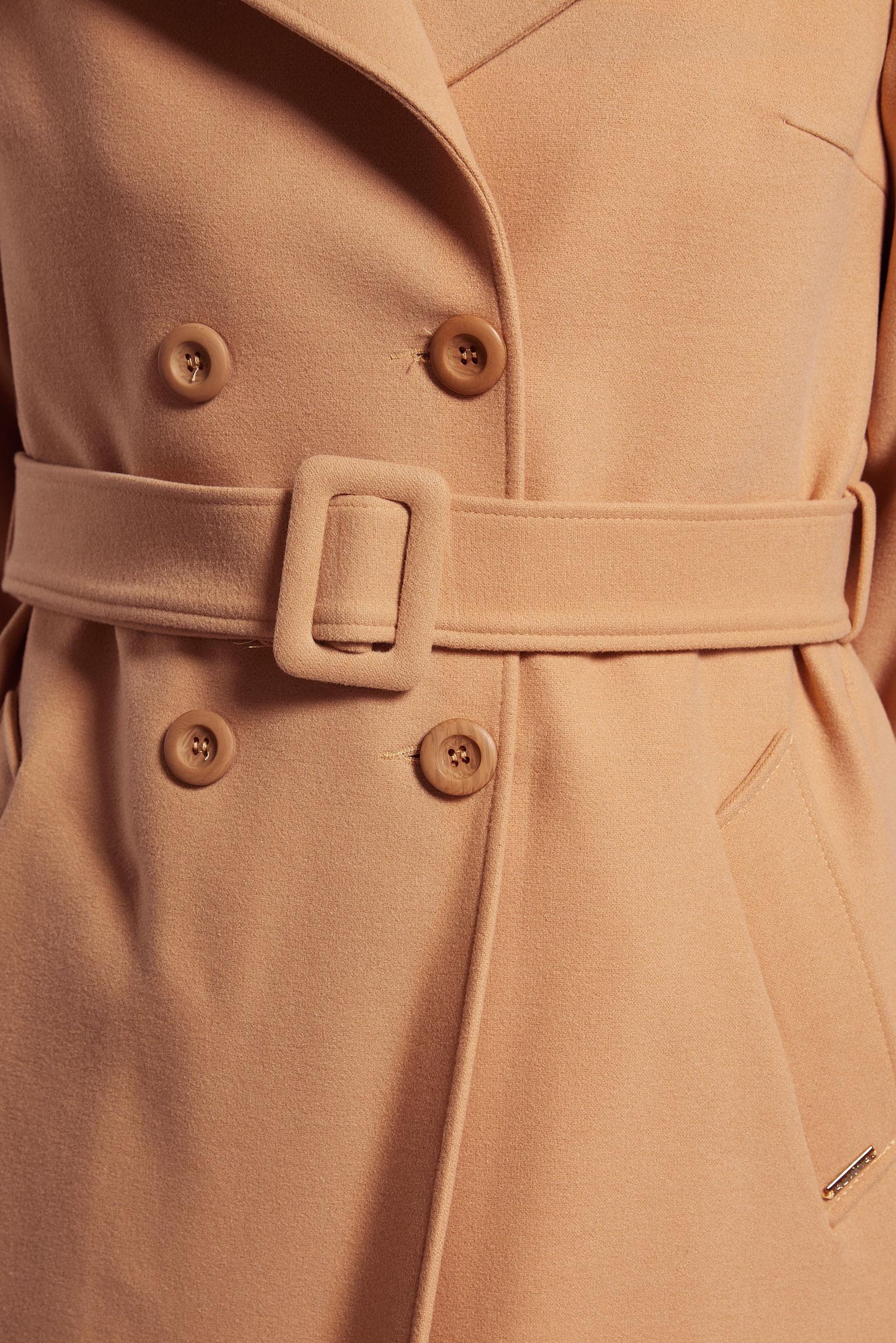 Tesettür giyim KAHVE KEMERLİ KABAN 90471